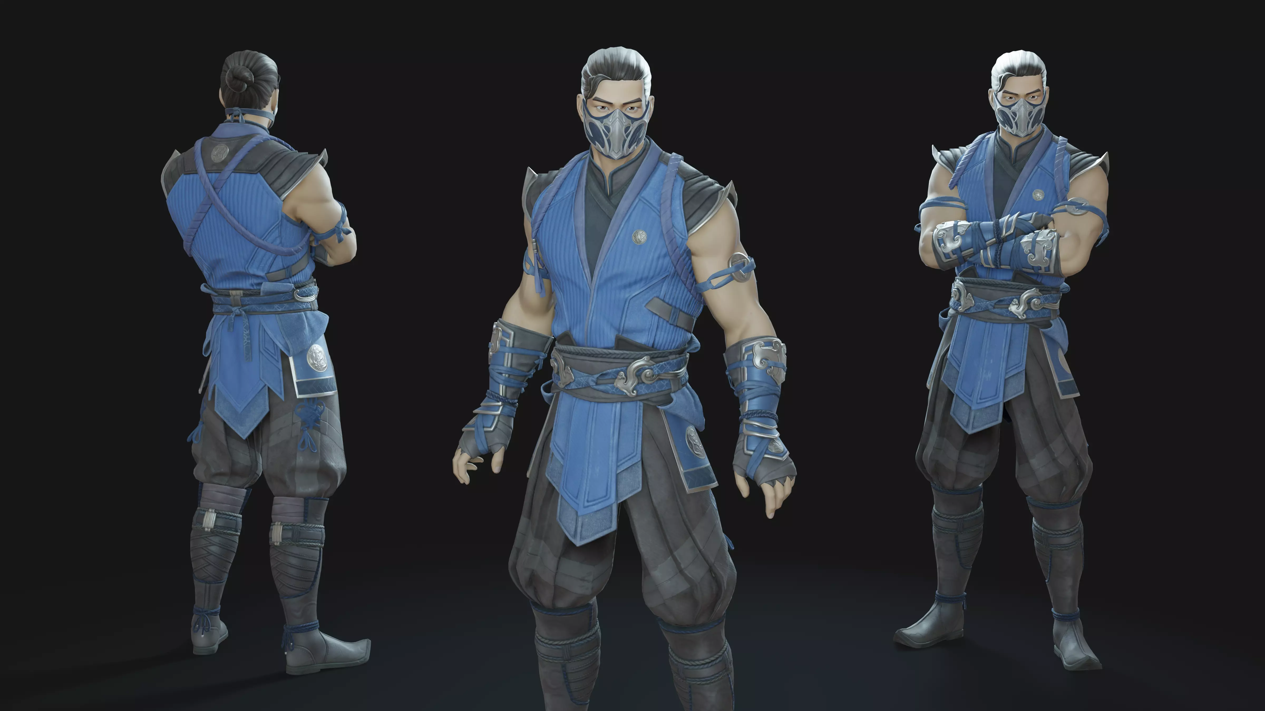Bi-Han as Sub-Zero low poly Low-poly 3D model_0
