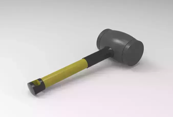 Huppo Rubber Mallet Low-poly 3D model