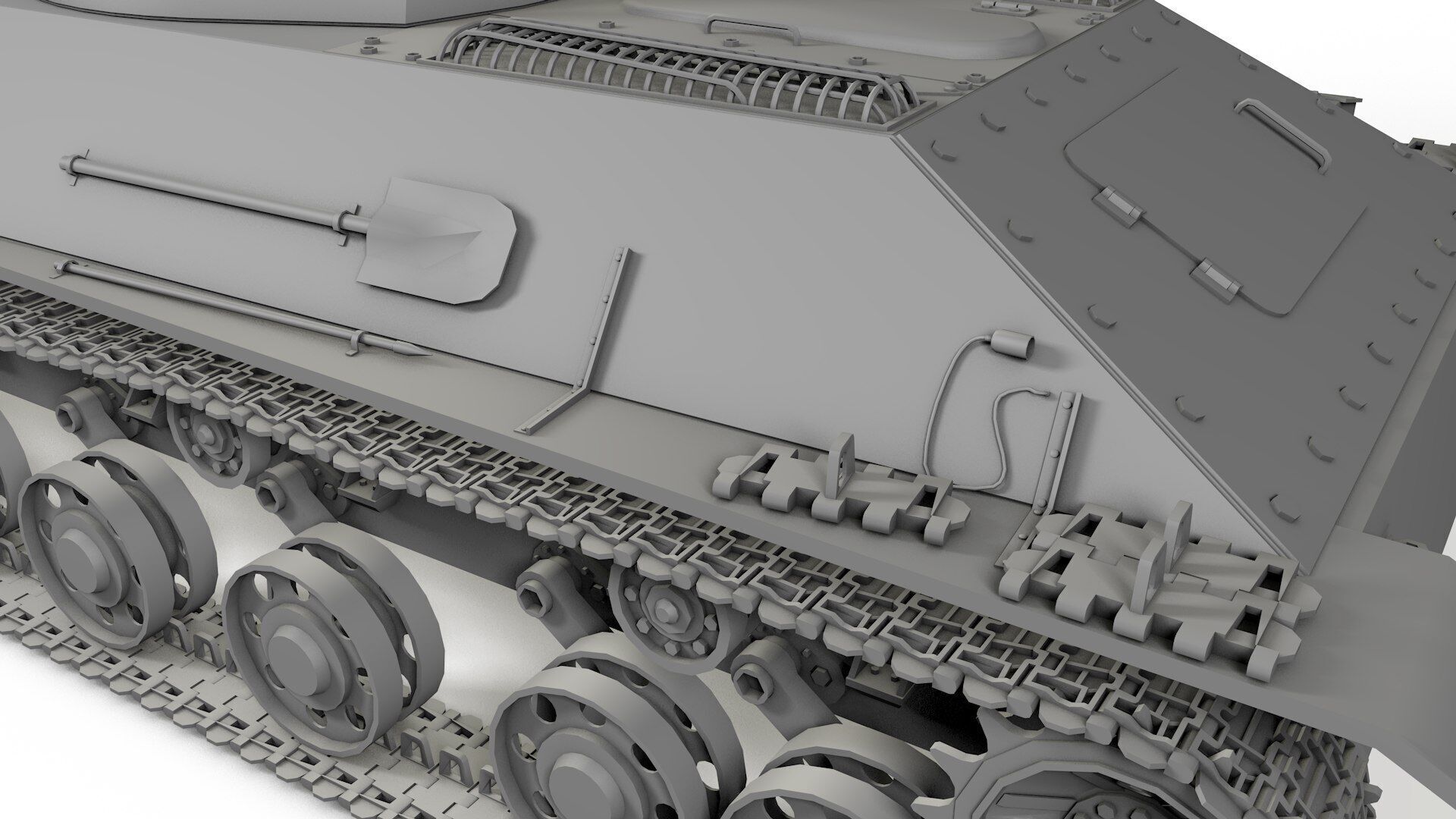 T-50 Soviet light Tank 3D model_4