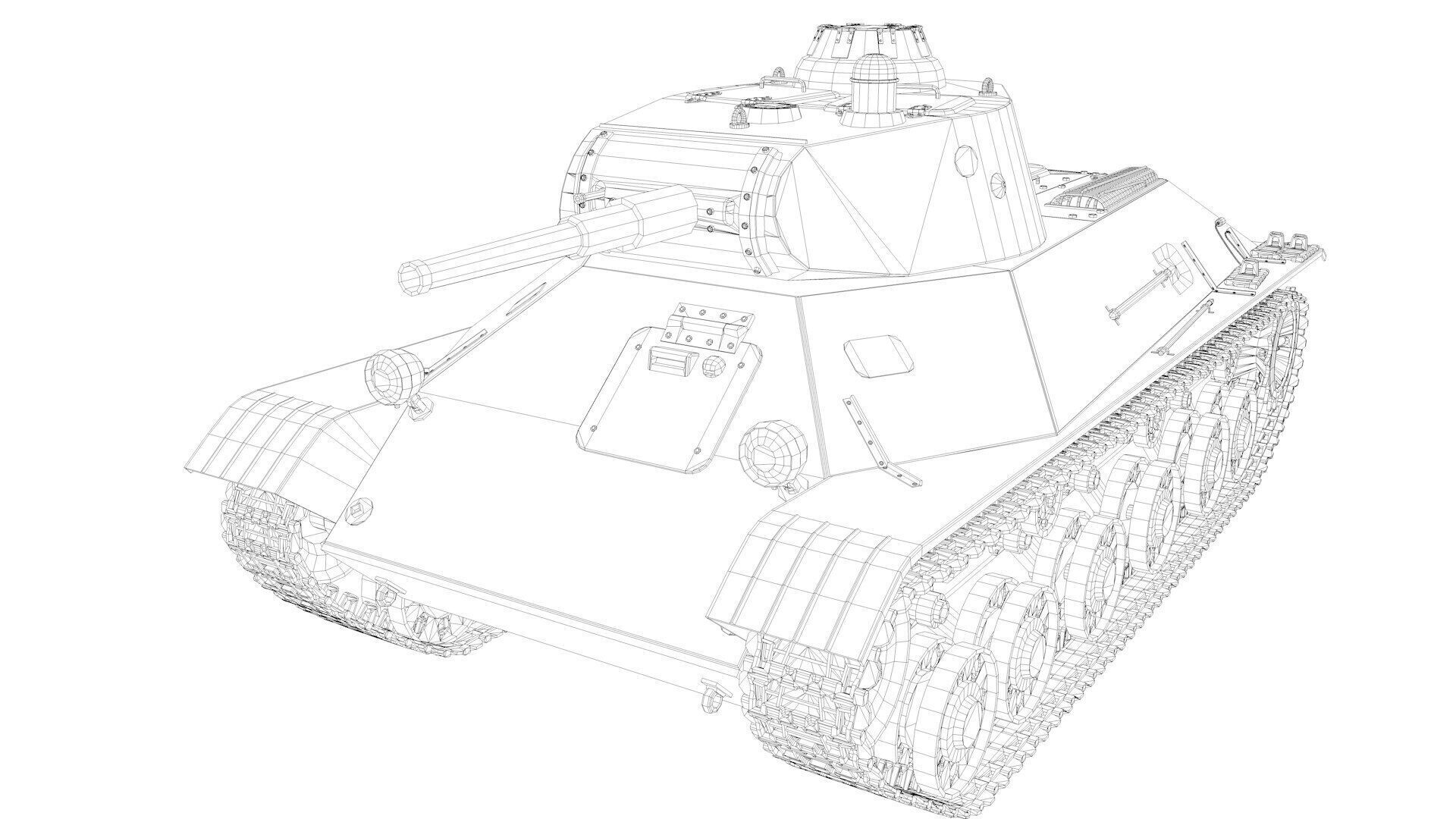 T-50 Soviet light Tank 3D model_14