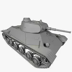 T-50 Soviet light Tank 3D model