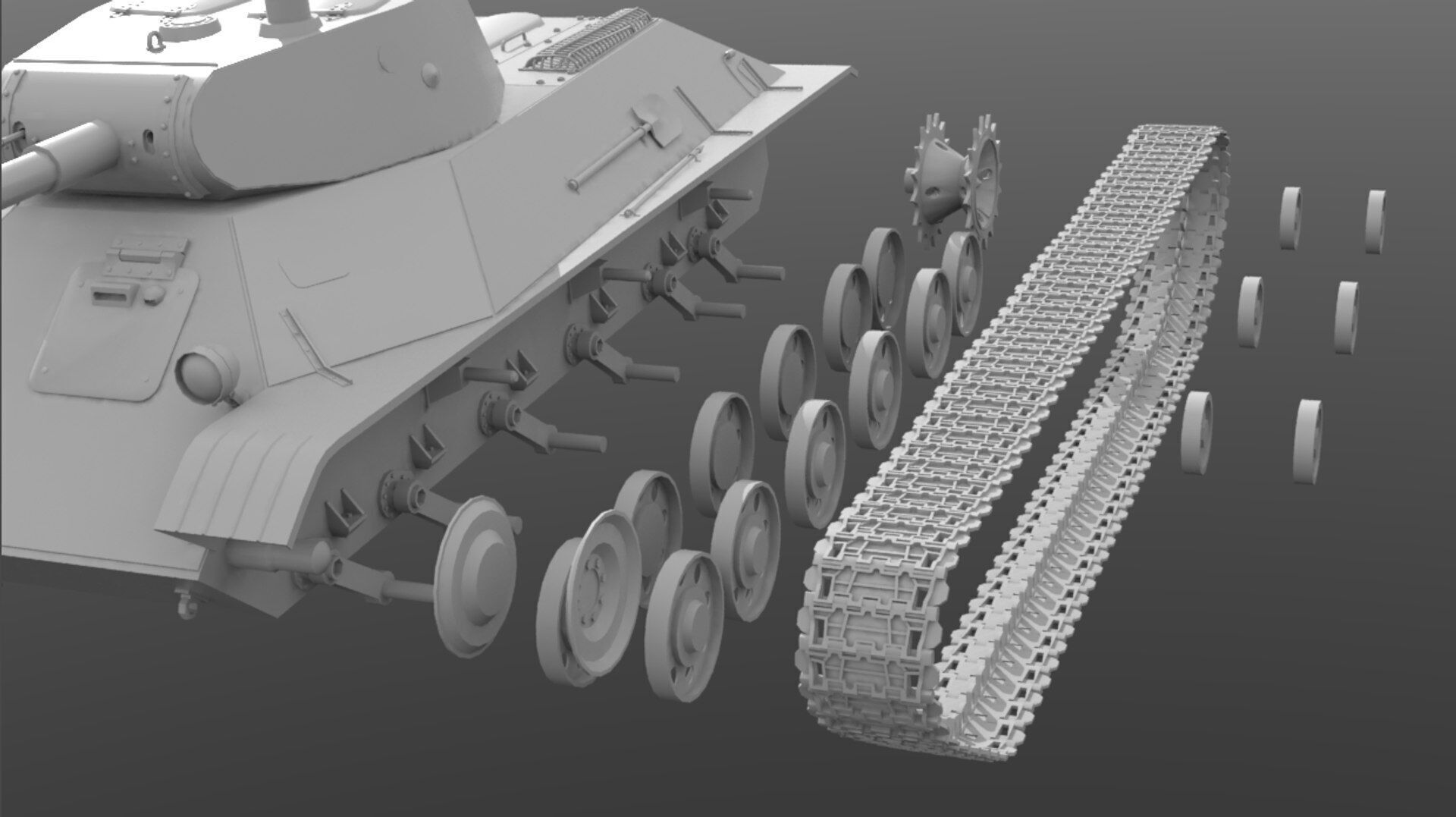T-50 Soviet light Tank 3D model_9