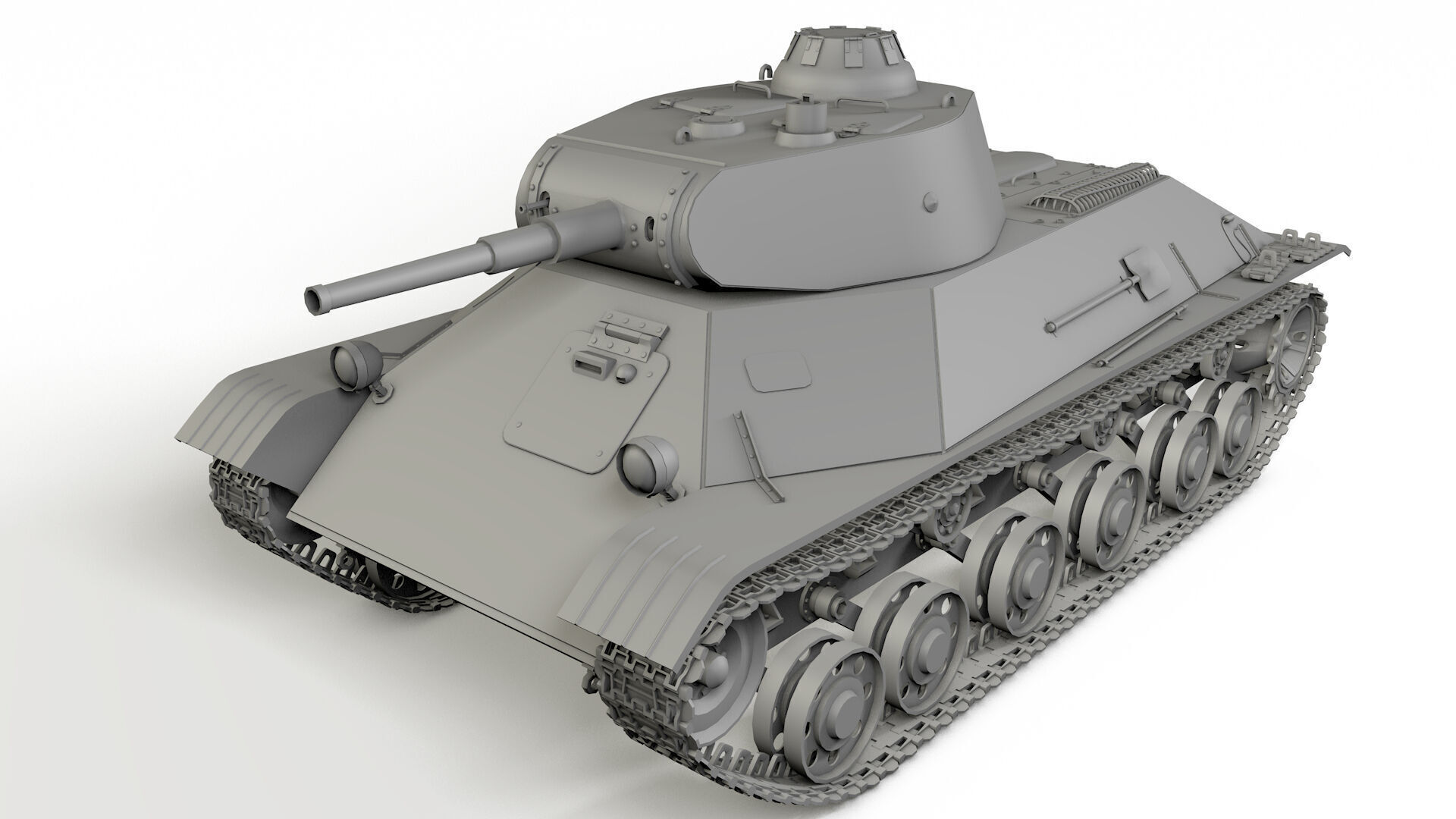 T-50 Soviet light Tank 3D model_1
