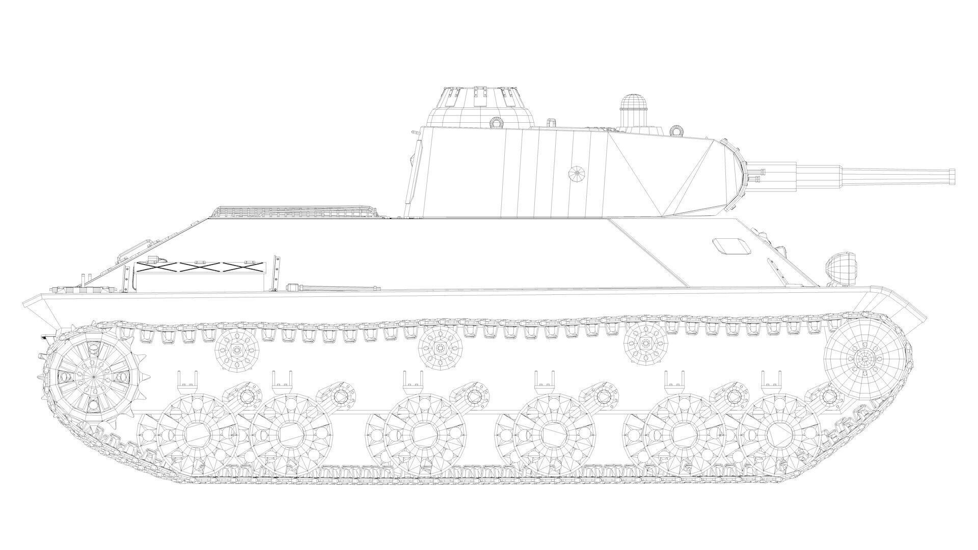 T-50 Soviet light Tank 3D model_21