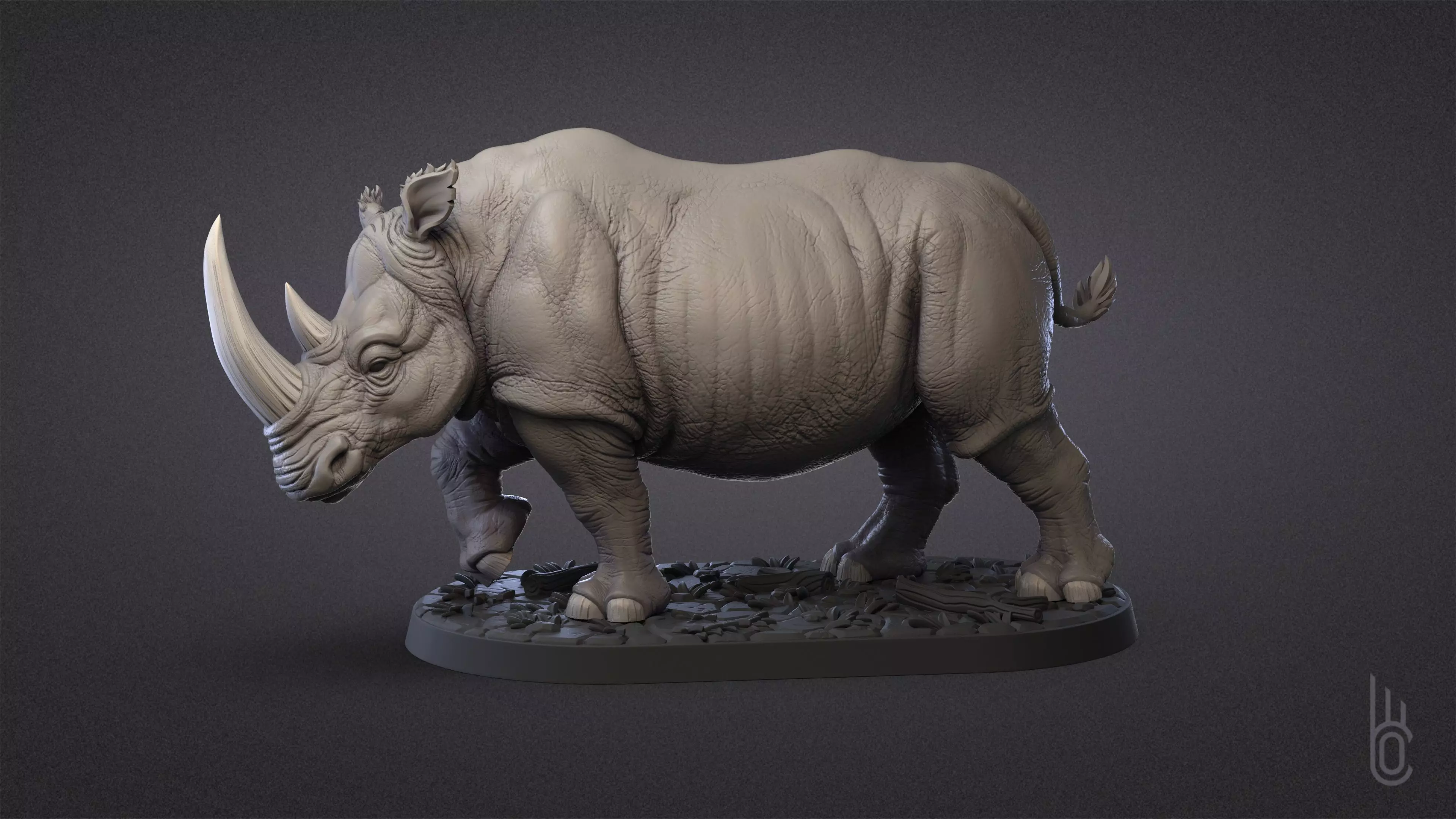 Powerful Rhinoceros 3D print model_0