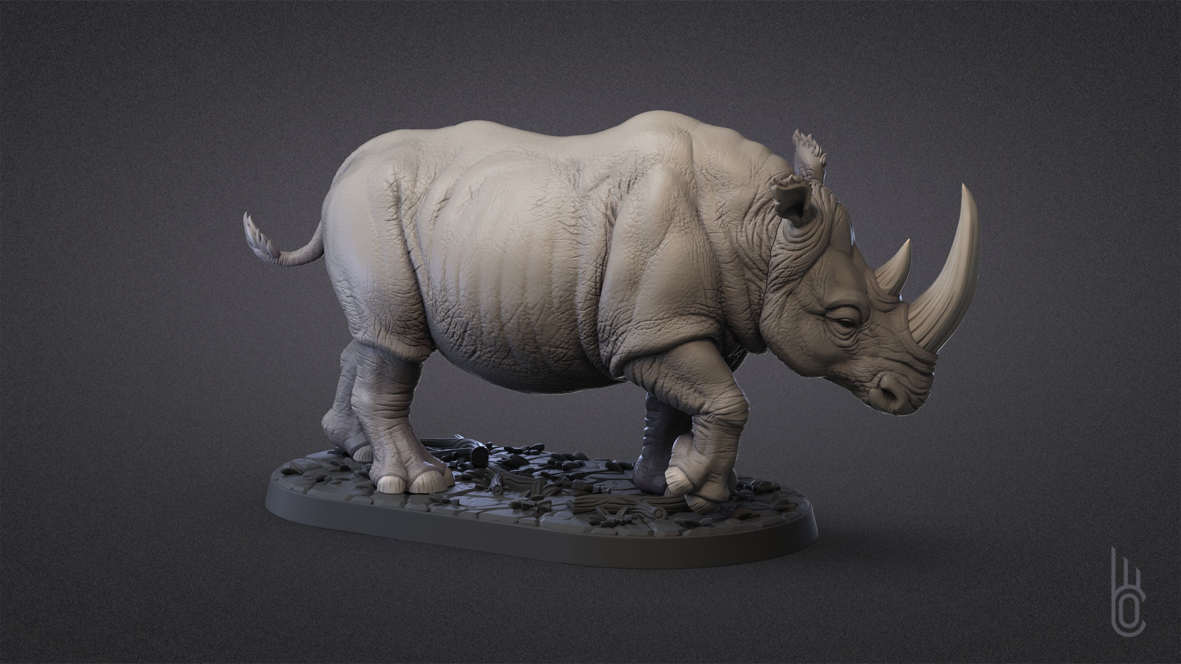 Powerful Rhinoceros 3D print model_2
