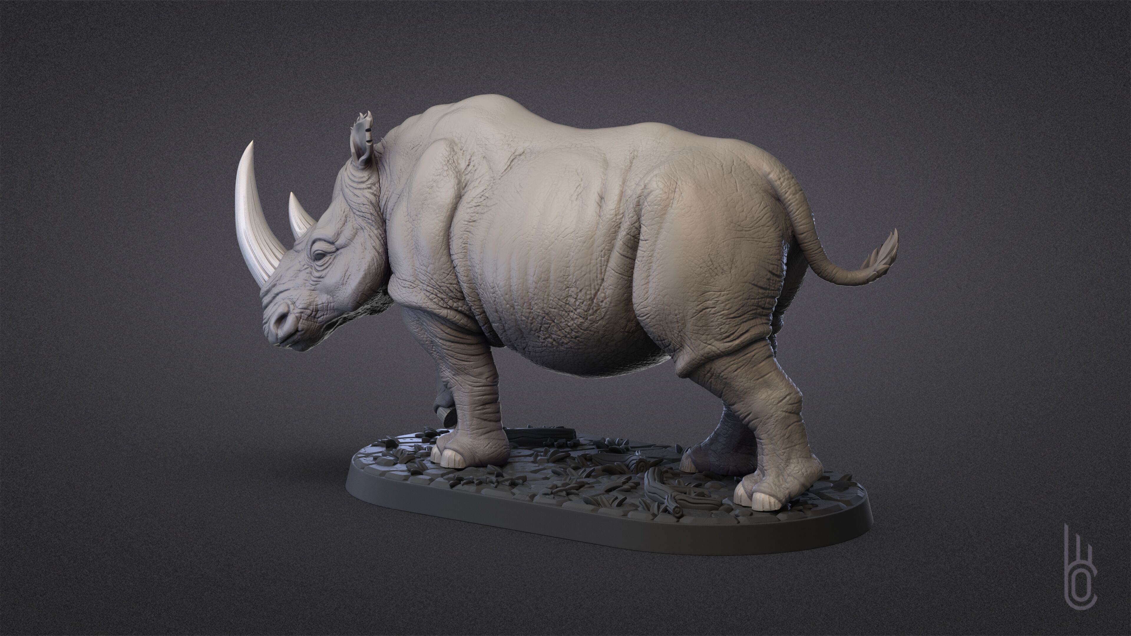 Powerful Rhinoceros 3D print model_4