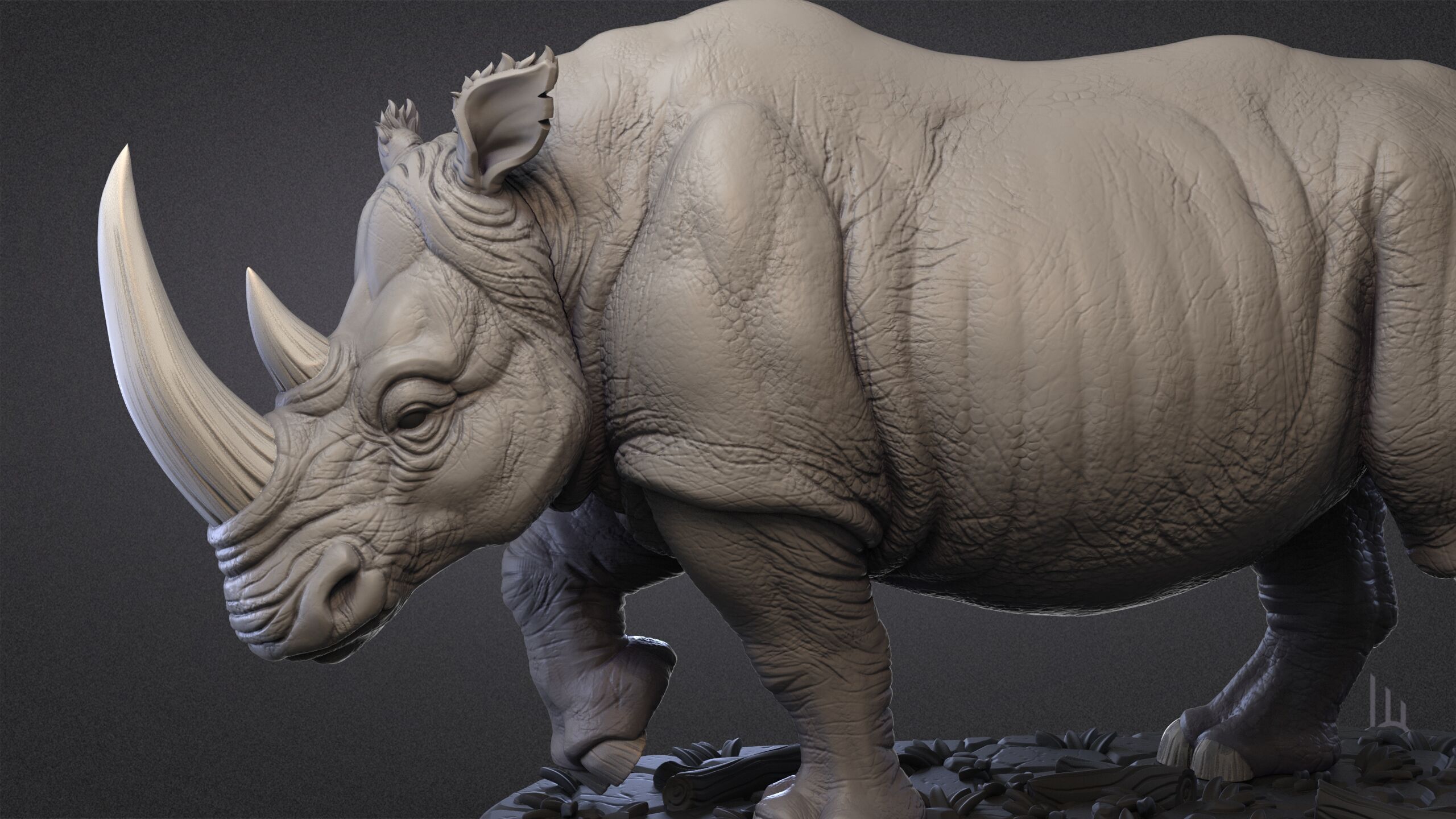 Powerful Rhinoceros 3D print model_5