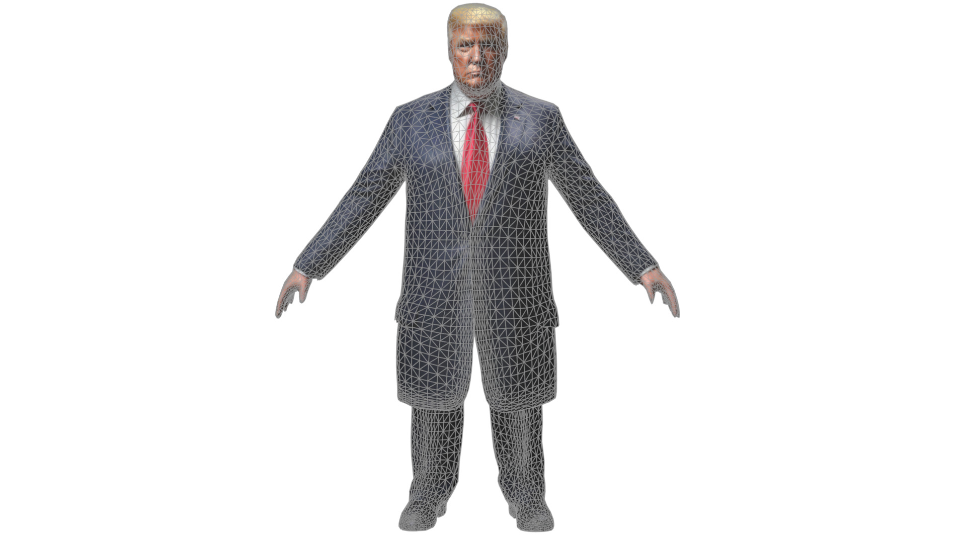 Donald Trump Low-poly 3D model_5