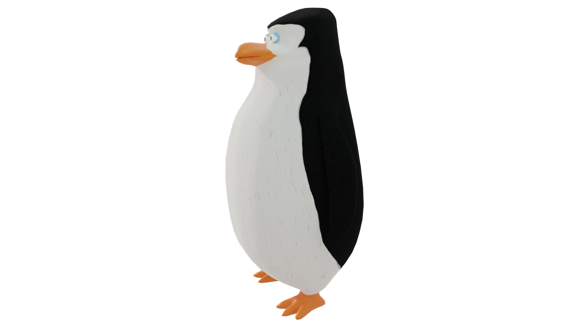 Skipper from Penguins of Madagascar Low-poly 3D model_7
