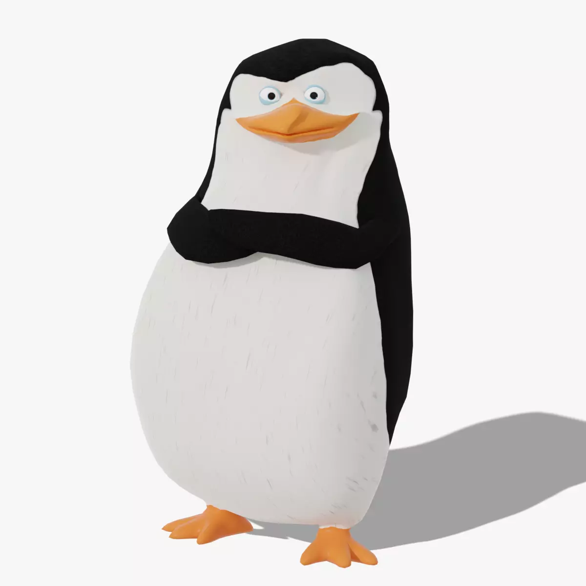 Skipper from Penguins of Madagascar Low-poly 3D model_0
