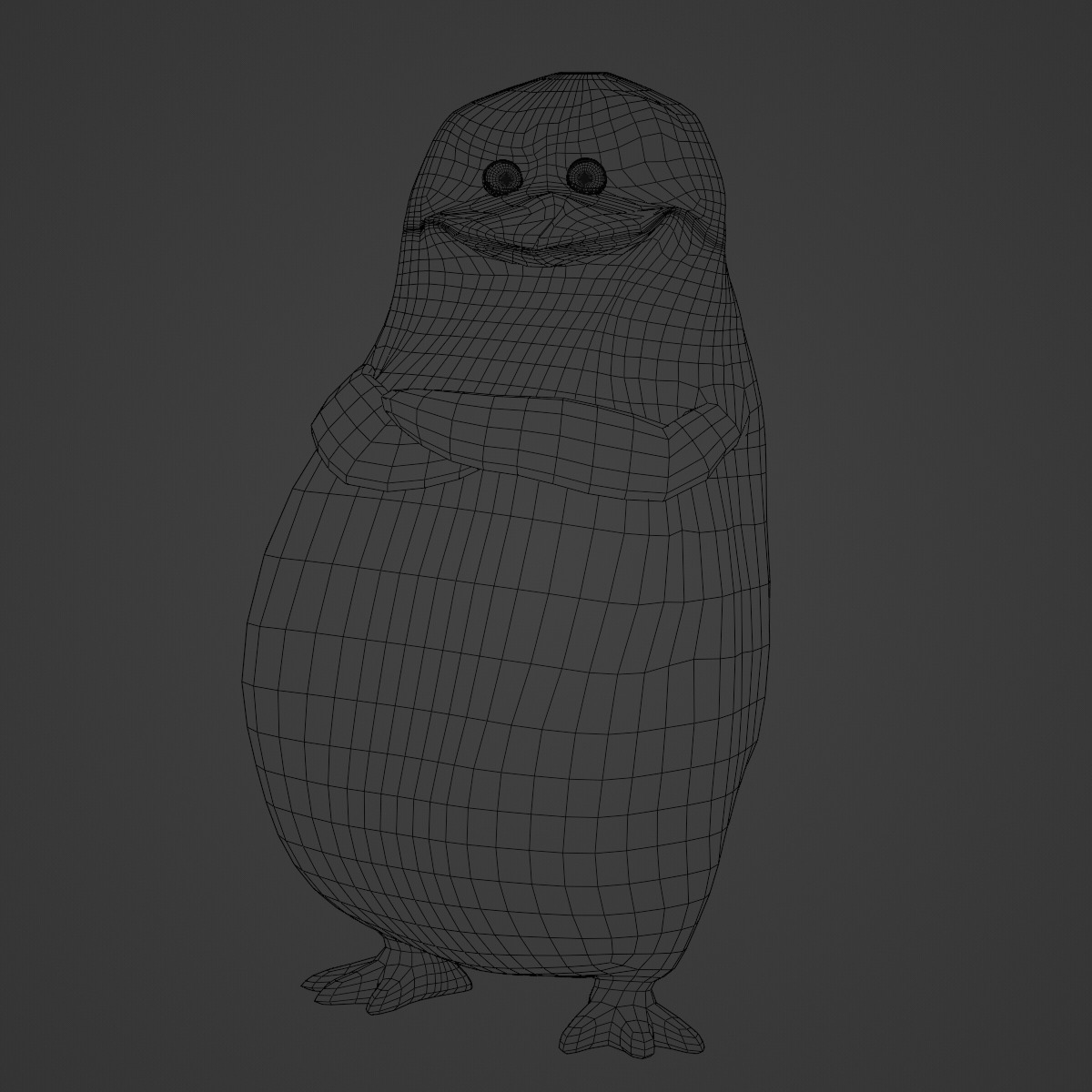 Skipper from Penguins of Madagascar Low-poly 3D model_2