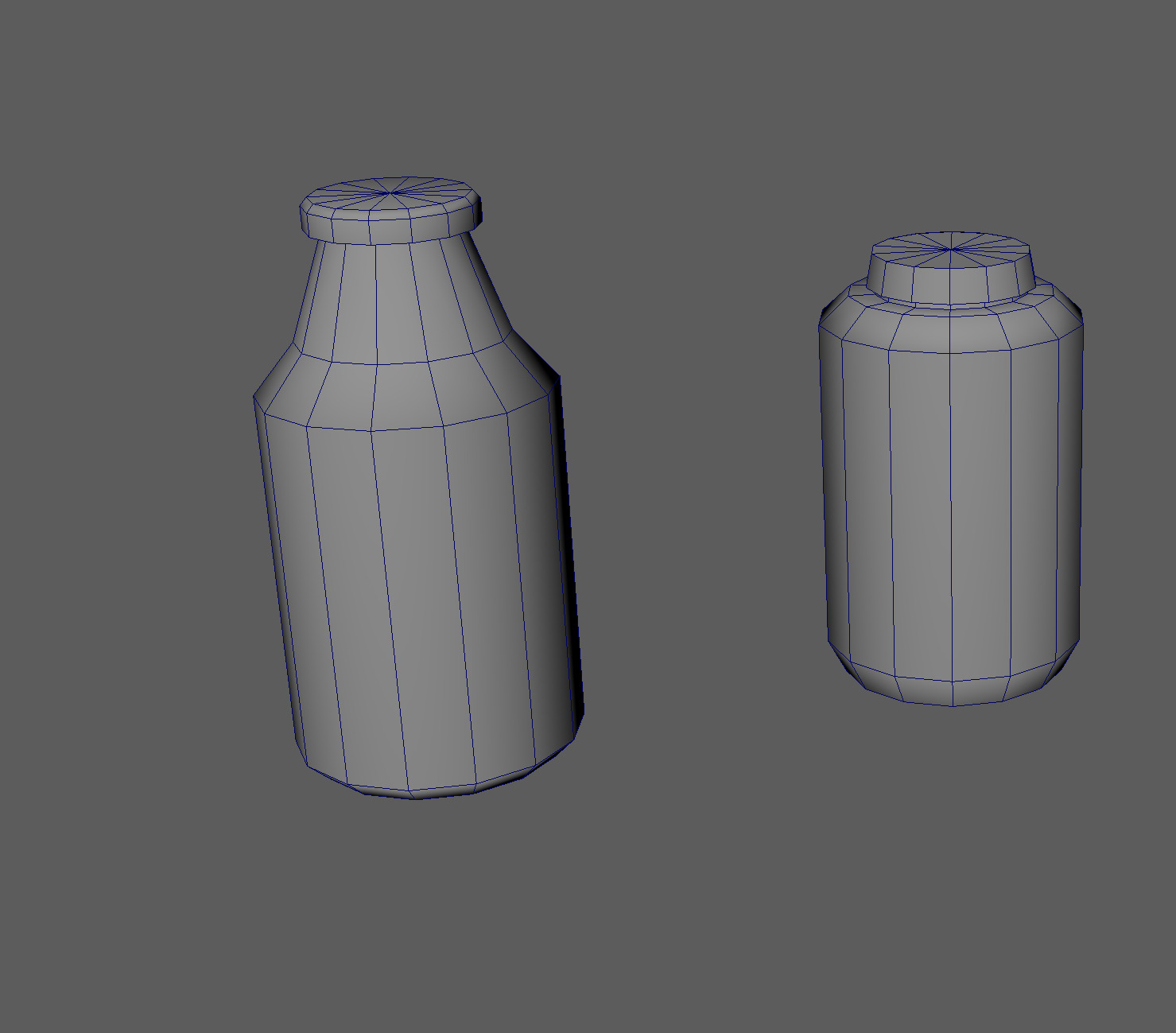 Juice bottles Low-poly 3D model_5