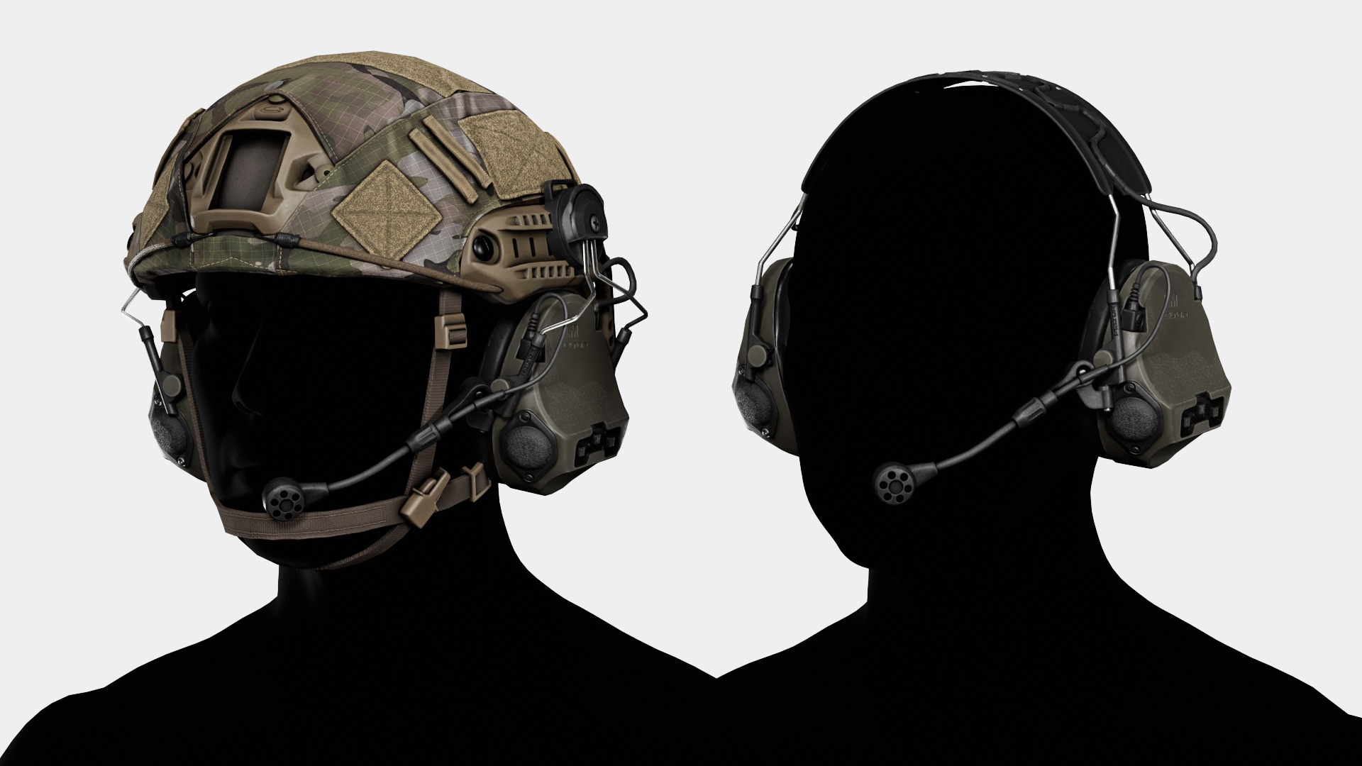 3M PELTOR COMTAC VII Low-poly 3D model_7