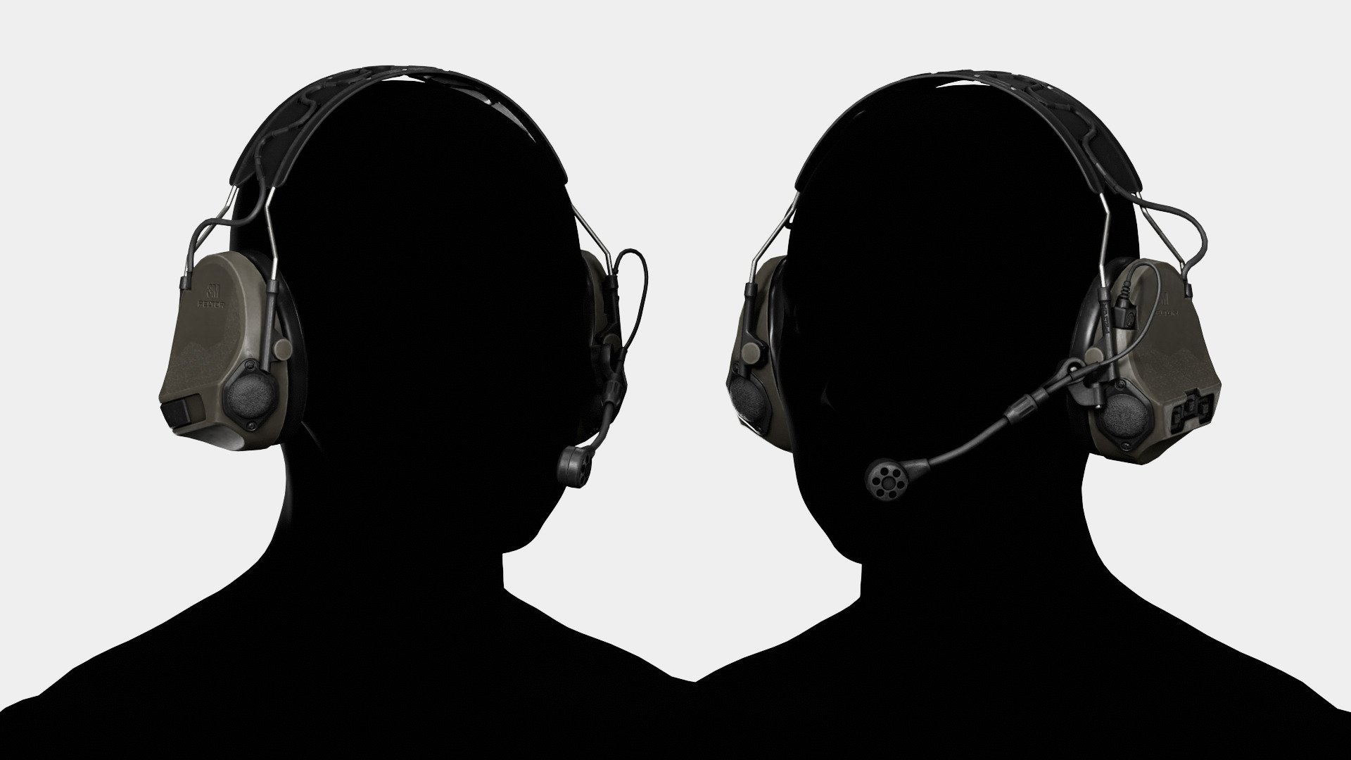 3M PELTOR COMTAC VII Low-poly 3D model_5