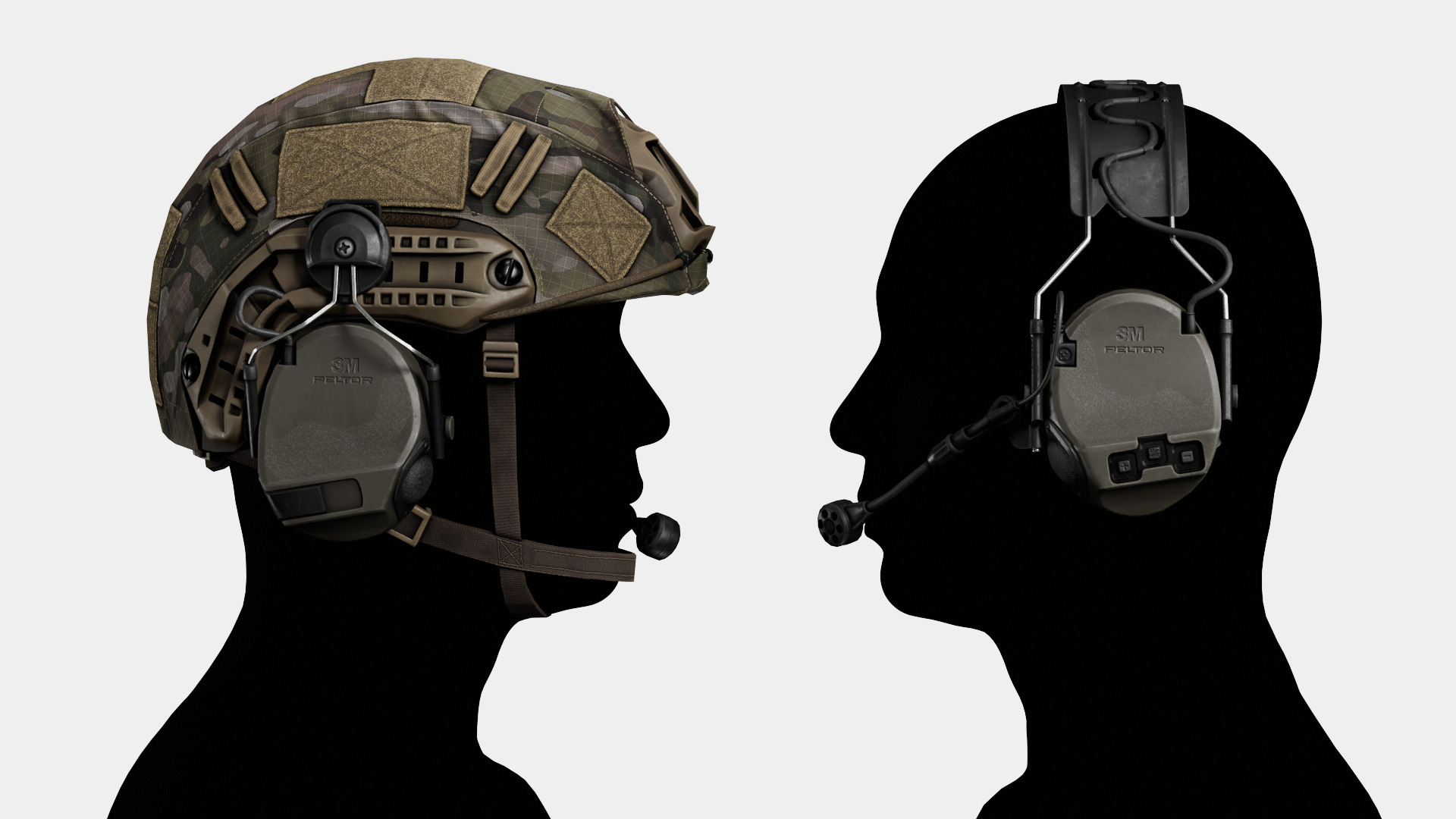 3M PELTOR COMTAC VII Low-poly 3D model_8