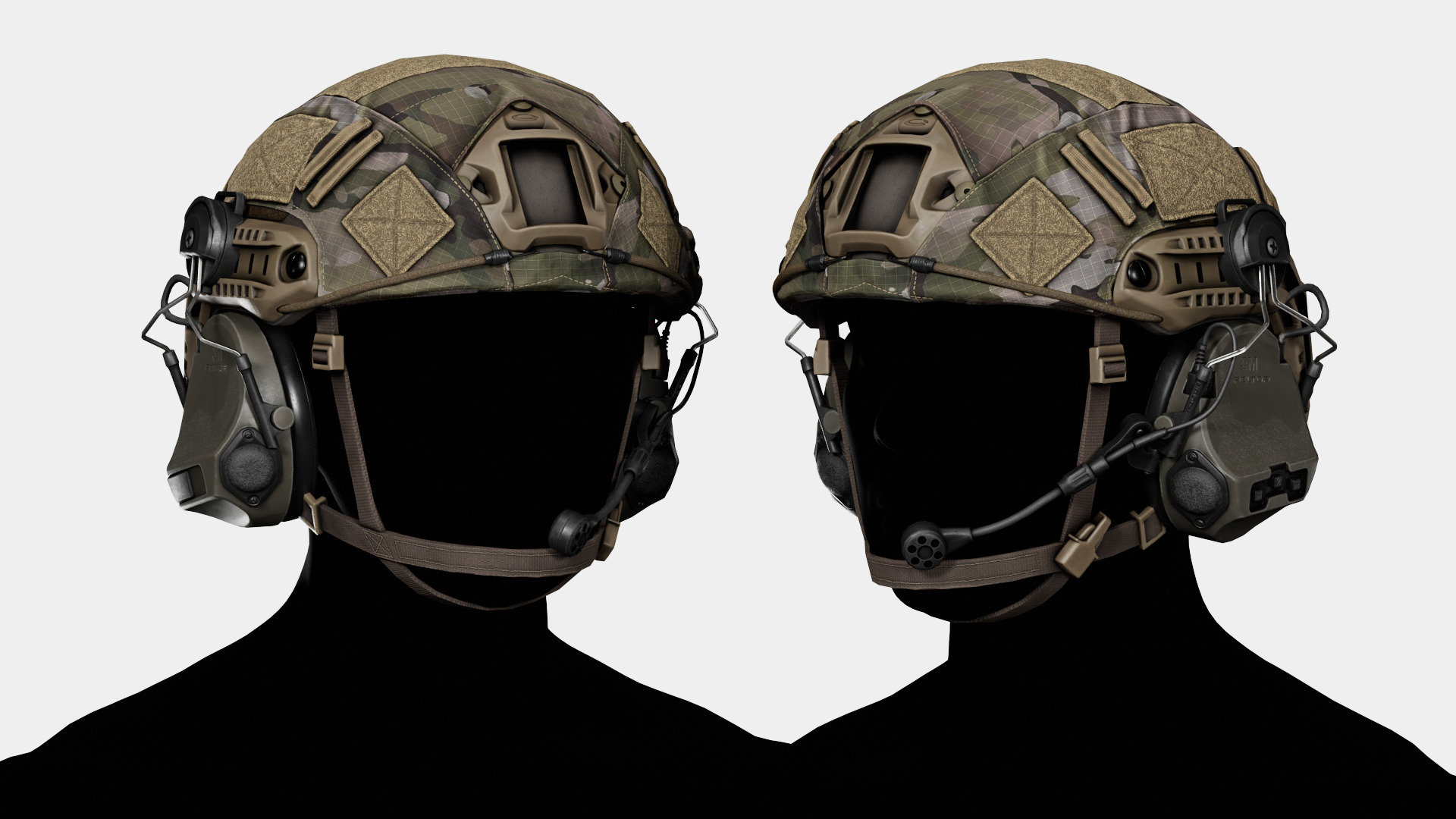 3M PELTOR COMTAC VII Low-poly 3D model_6