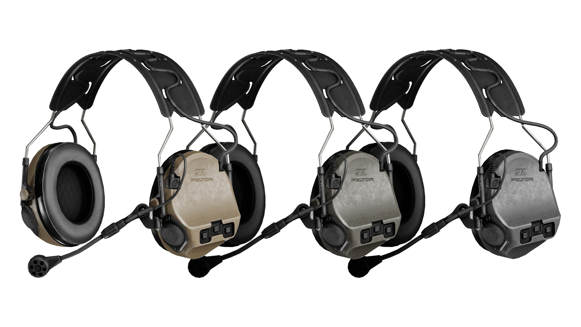 3M PELTOR COMTAC VII Low-poly 3D model_1