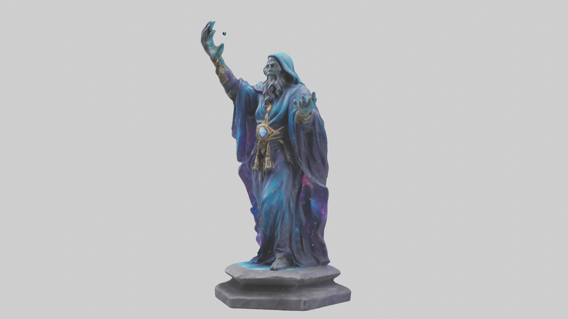Cosmic Sorcerer statue model 3D model_8