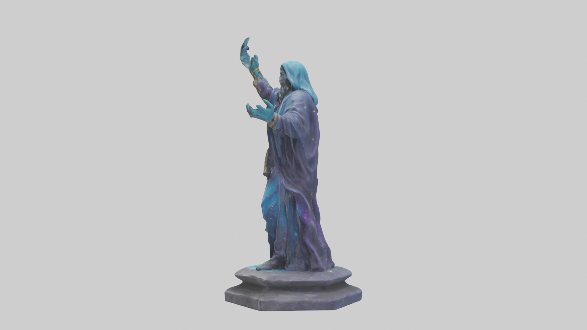 Cosmic Sorcerer statue model 3D model_12