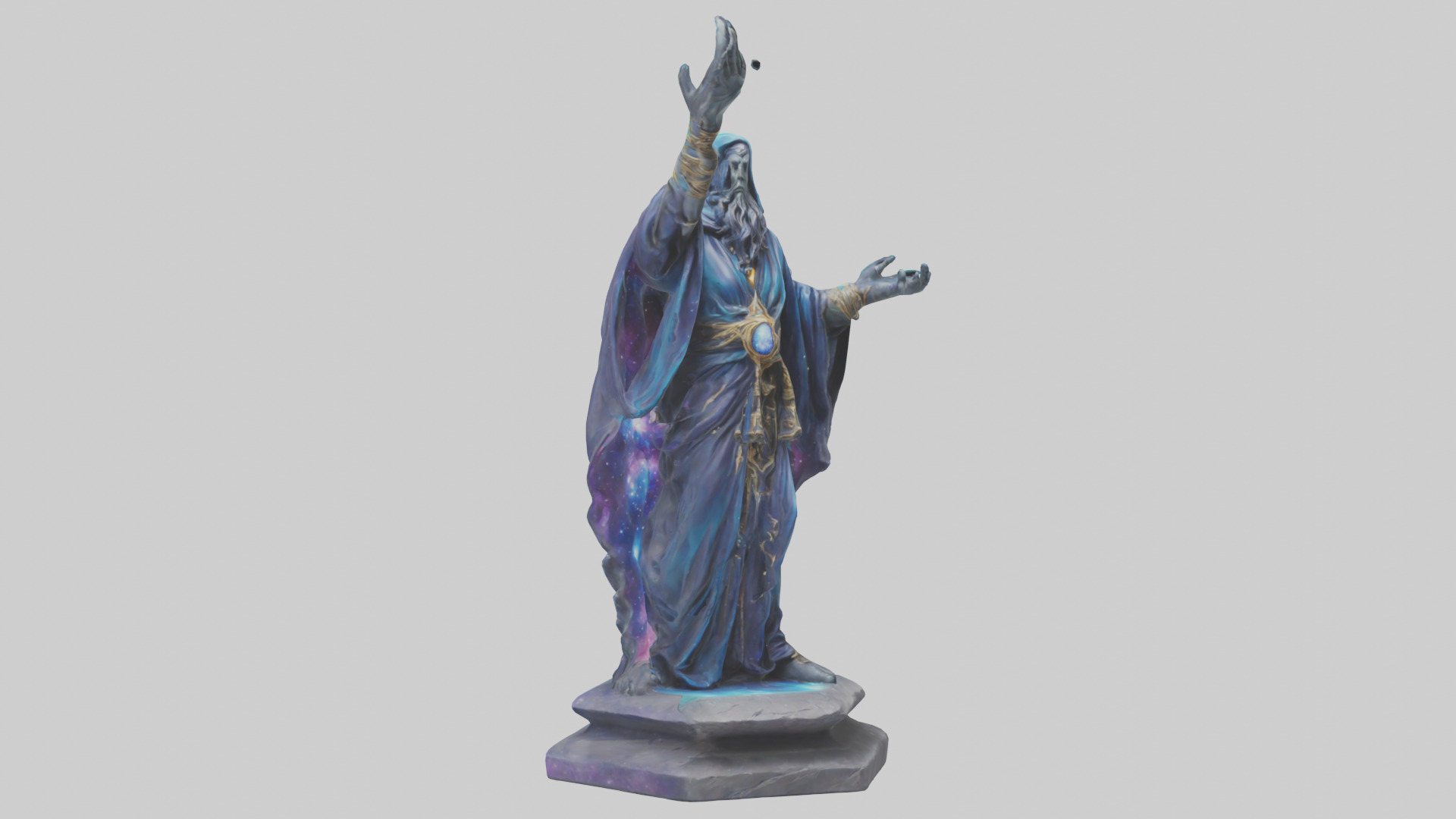 Cosmic Sorcerer statue model 3D model_7