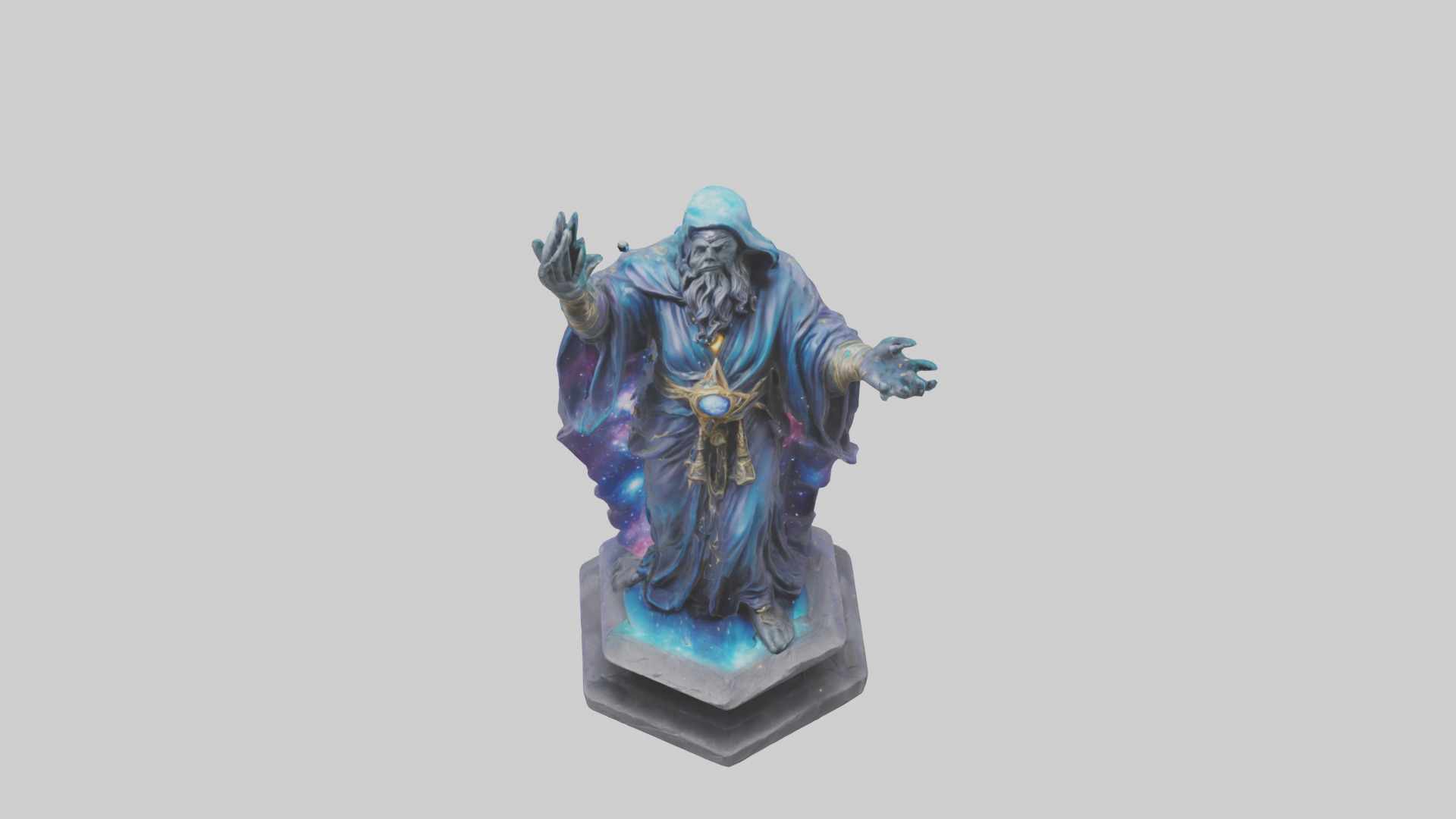 Cosmic Sorcerer statue model 3D model_16