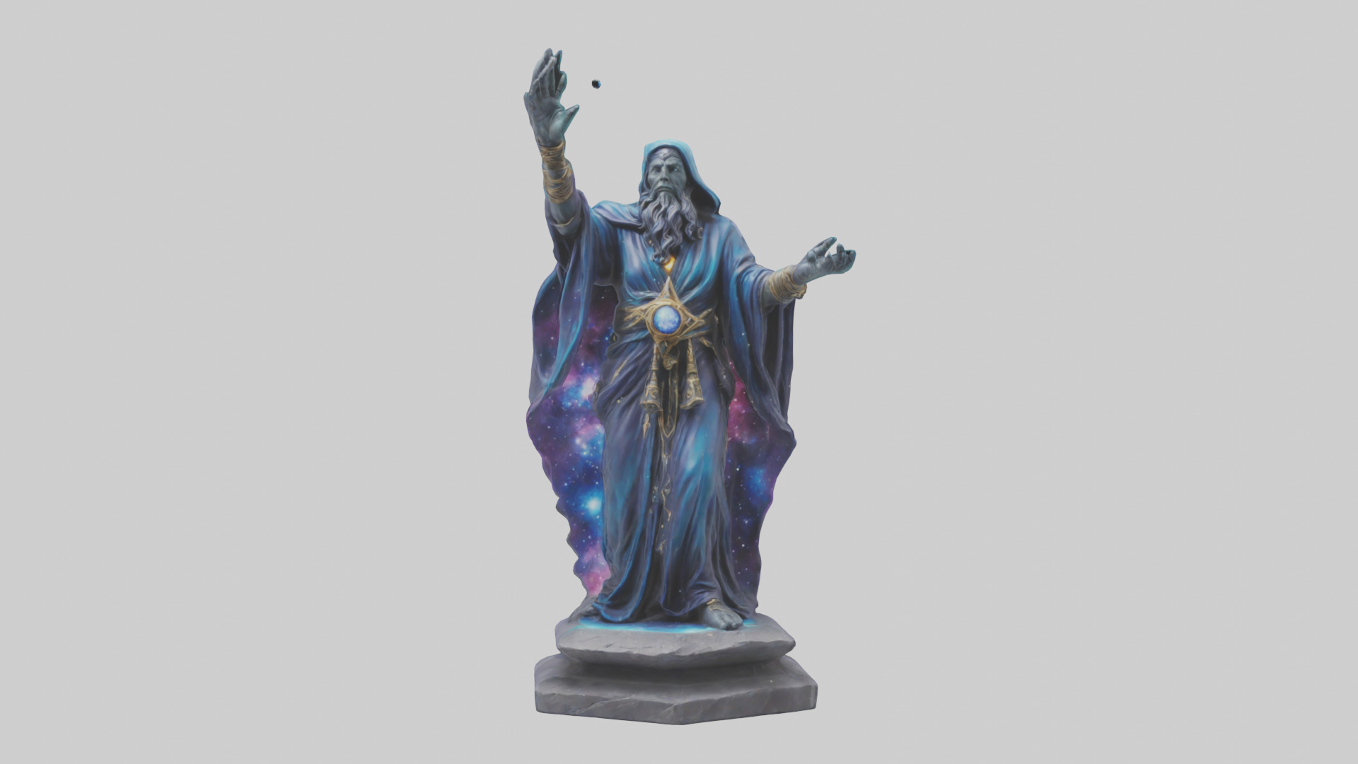 Cosmic Sorcerer statue model 3D model_9
