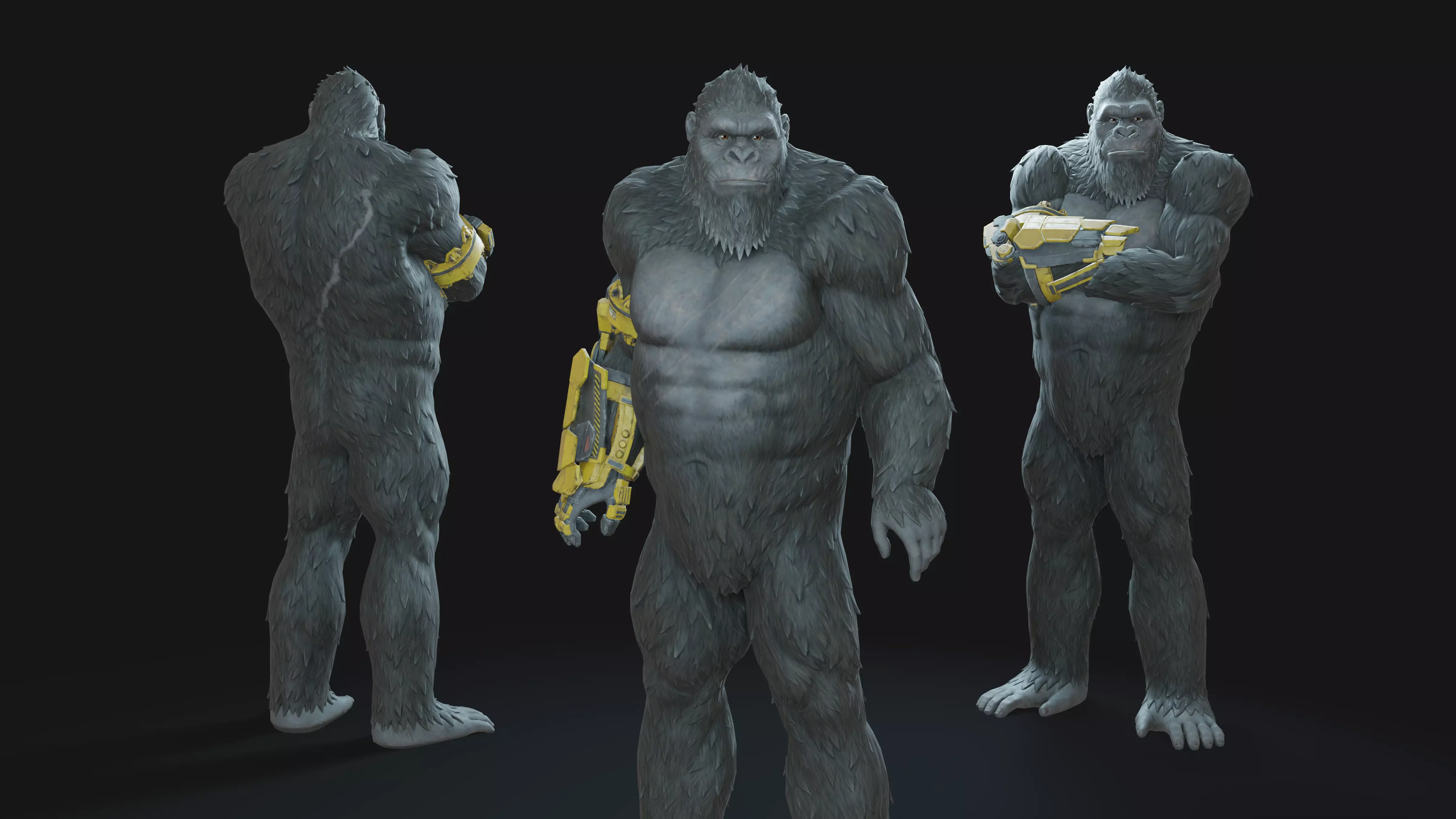 King Kong Low Poly Low-poly 3D model