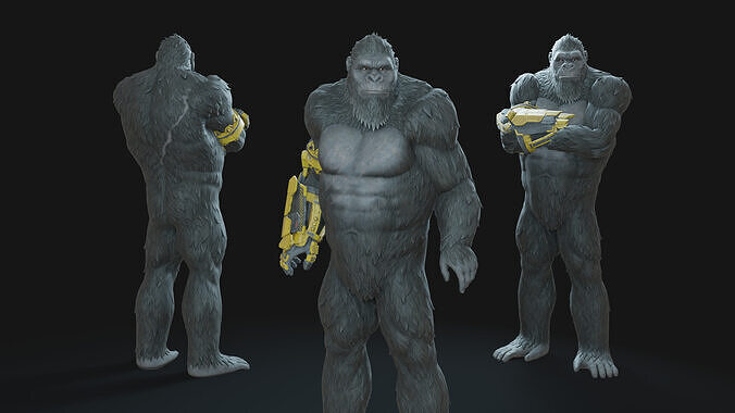 King Kong Low Poly Low-poly 3D model