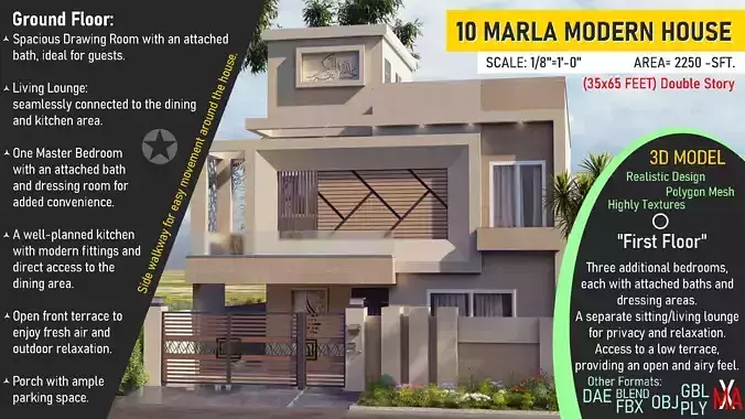 Modern House Design 8012 3D model