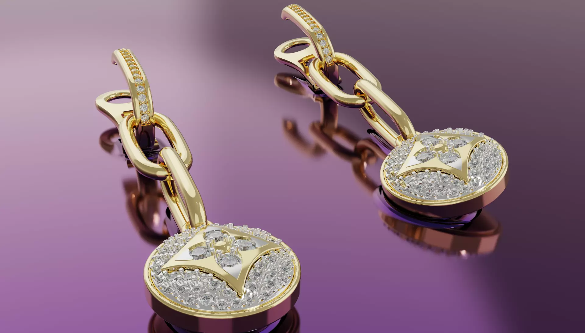 Louis Vuitton Earring B Blossom 3D print model