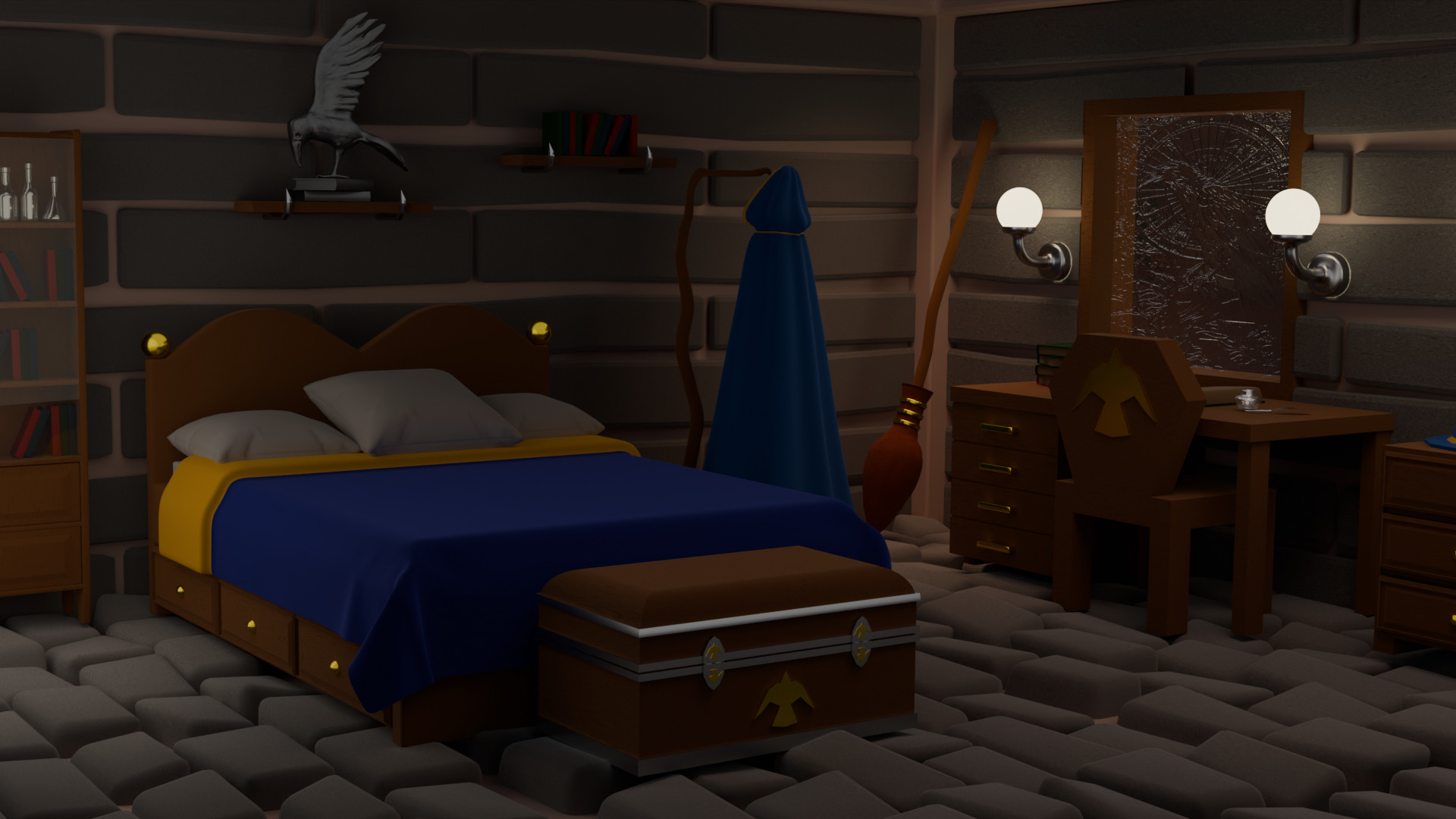 Isometric room  Free 3D model_4