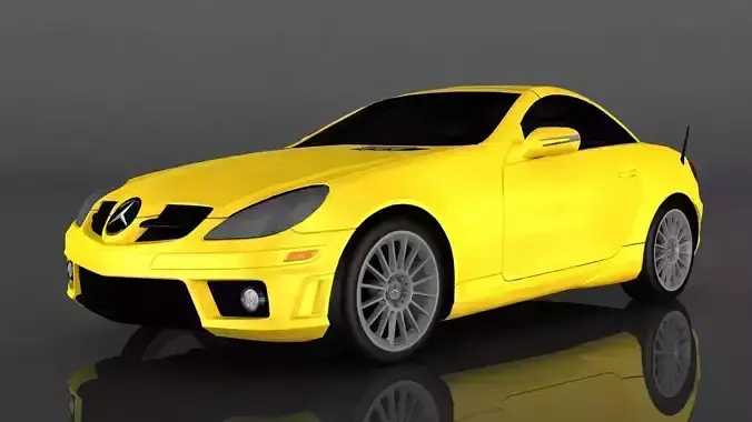 Mercedes-Benz SLK 55 AMG 2008 Low-poly 3D model