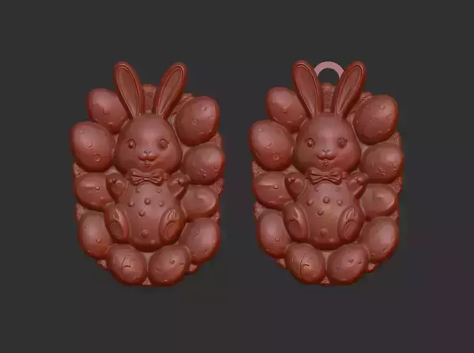 Easter rabbit eggs decor 