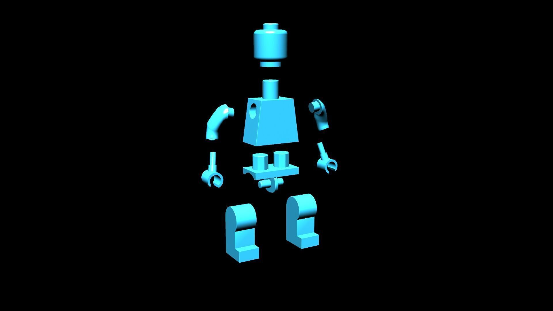 Lego character 3D model_6