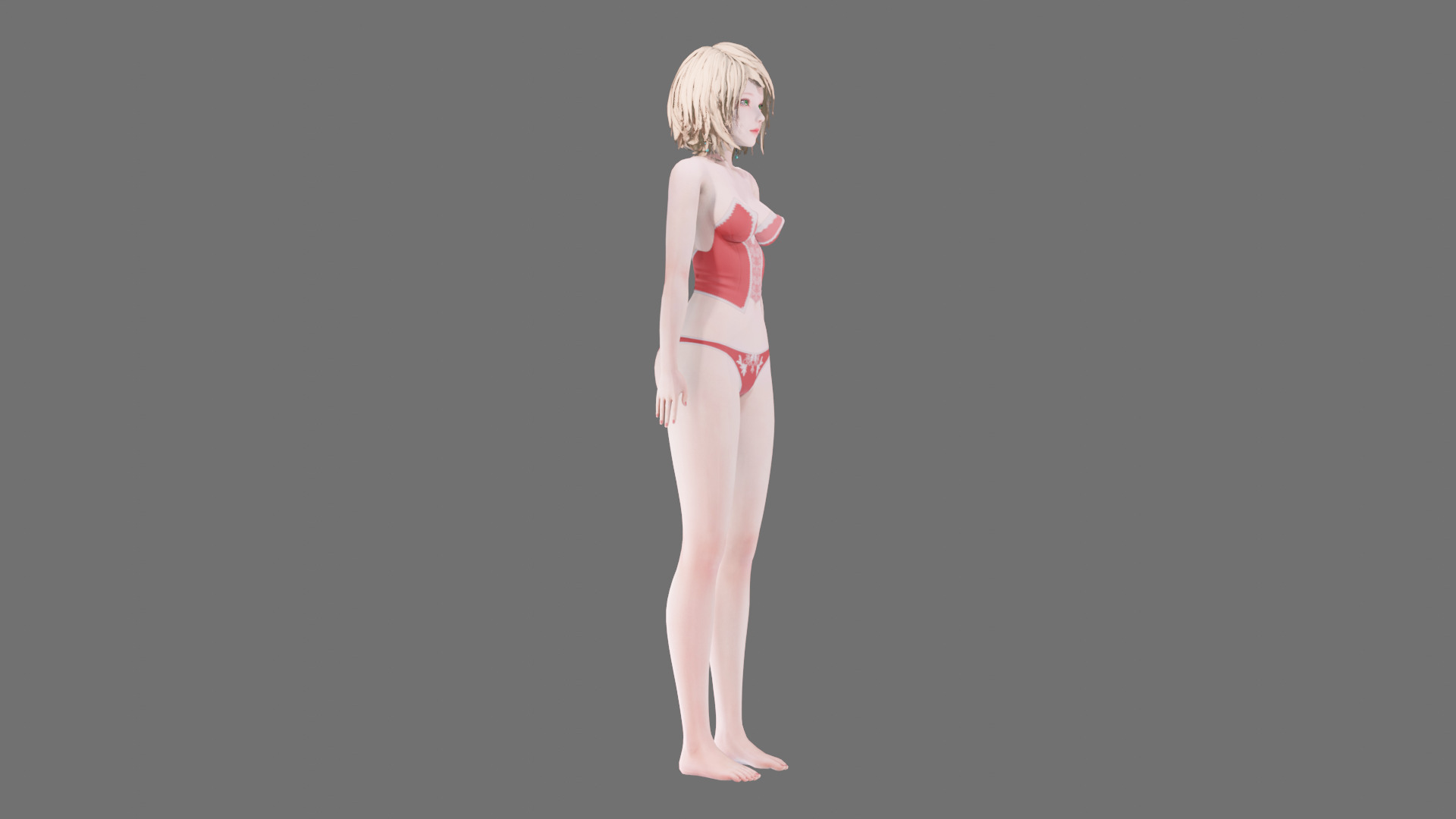Lingerie clothes 0007 - Rig -Unreal - Unity - Blender - Animated Low-poly 3D model_40
