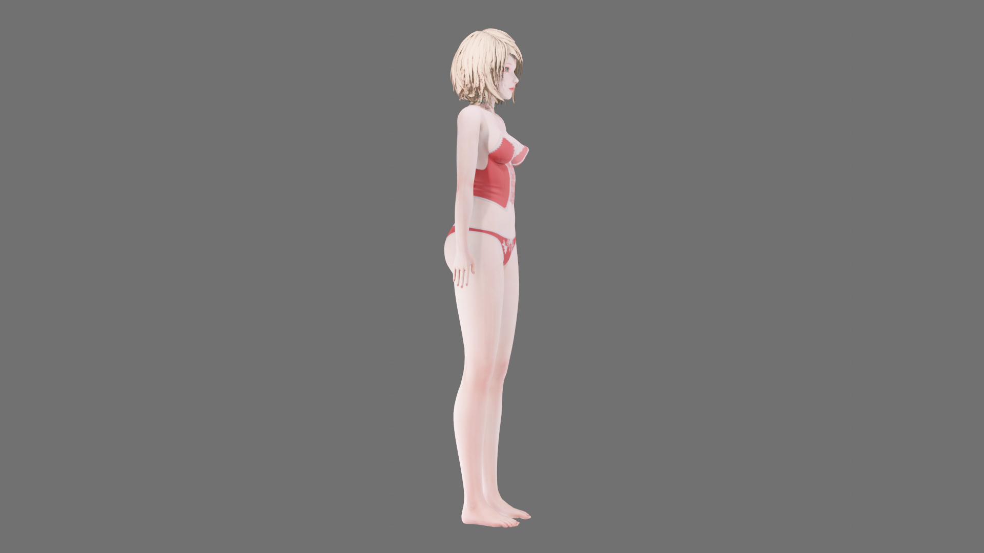Lingerie clothes 0007 - Rig -Unreal - Unity - Blender - Animated Low-poly 3D model_39
