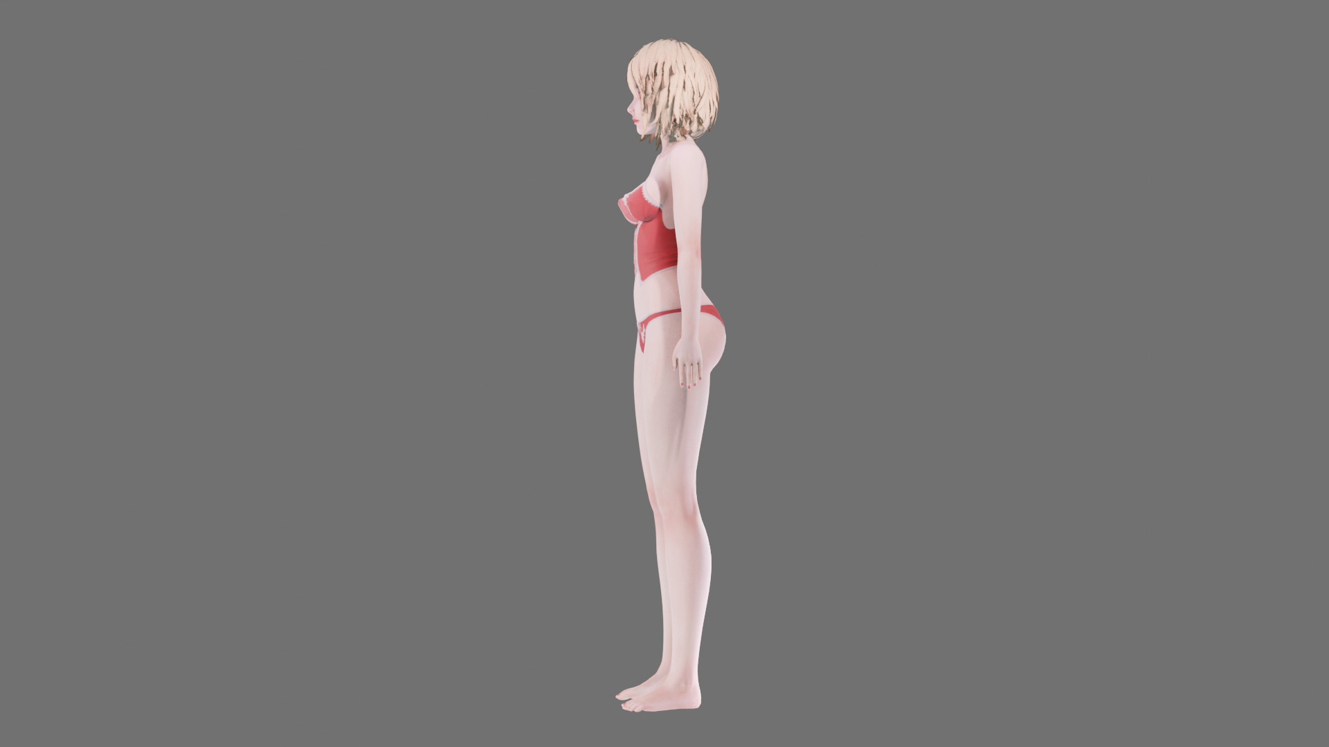 Lingerie clothes 0007 - Rig -Unreal - Unity - Blender - Animated Low-poly 3D model_19