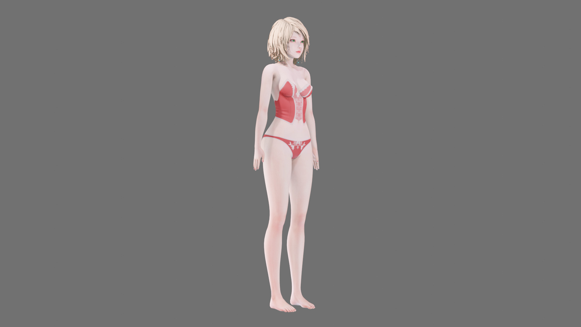 Lingerie clothes 0007 - Rig -Unreal - Unity - Blender - Animated Low-poly 3D model_42