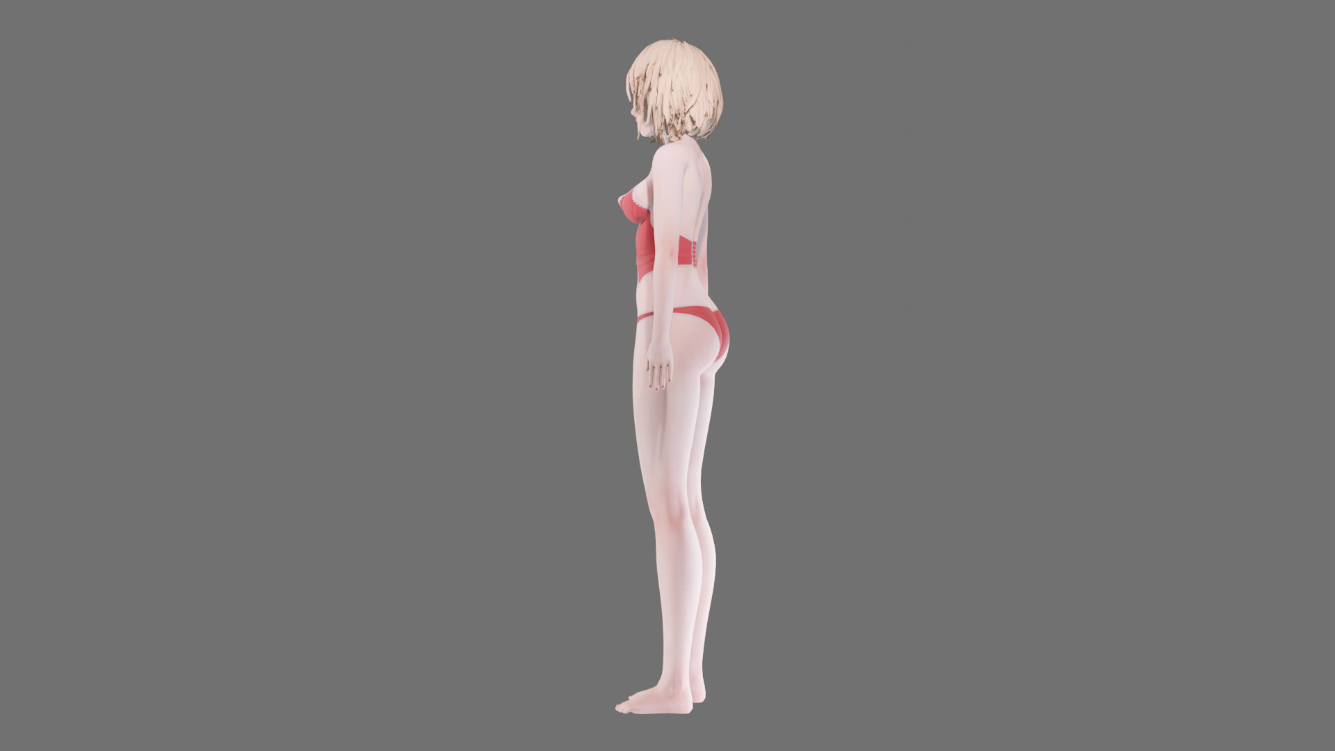 Lingerie clothes 0007 - Rig -Unreal - Unity - Blender - Animated Low-poly 3D model_21