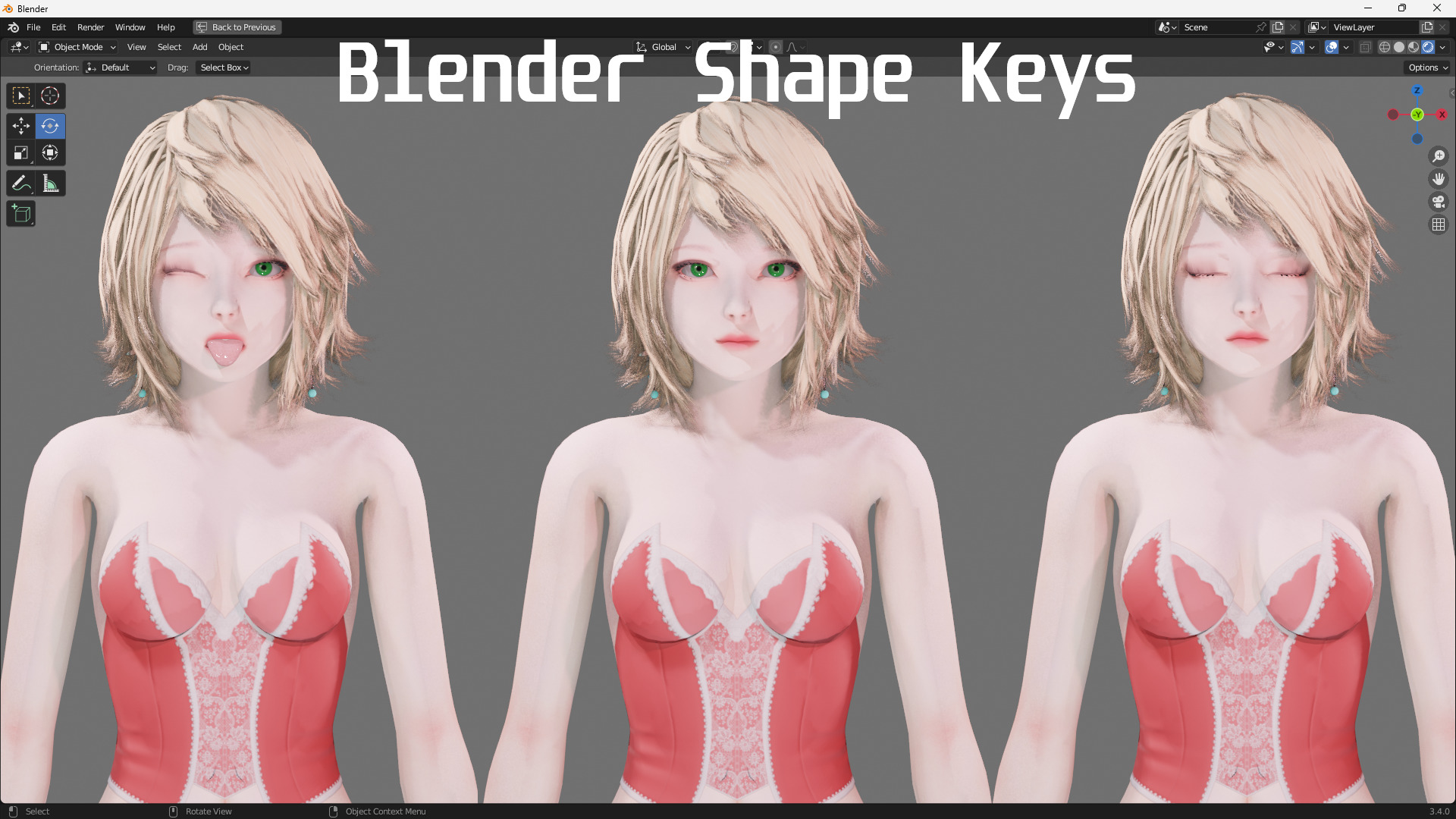 Lingerie clothes 0007 - Rig -Unreal - Unity - Blender - Animated Low-poly 3D model_6