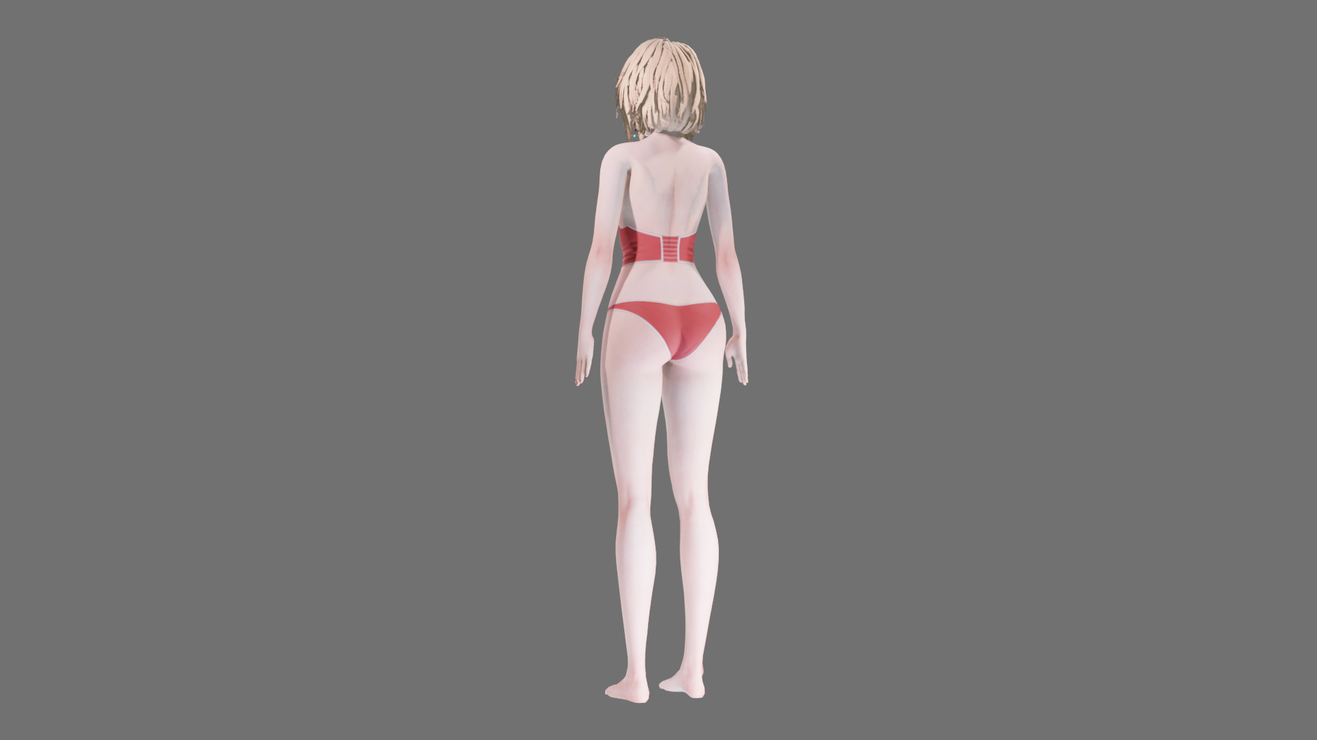 Lingerie clothes 0007 - Rig -Unreal - Unity - Blender - Animated Low-poly 3D model_26