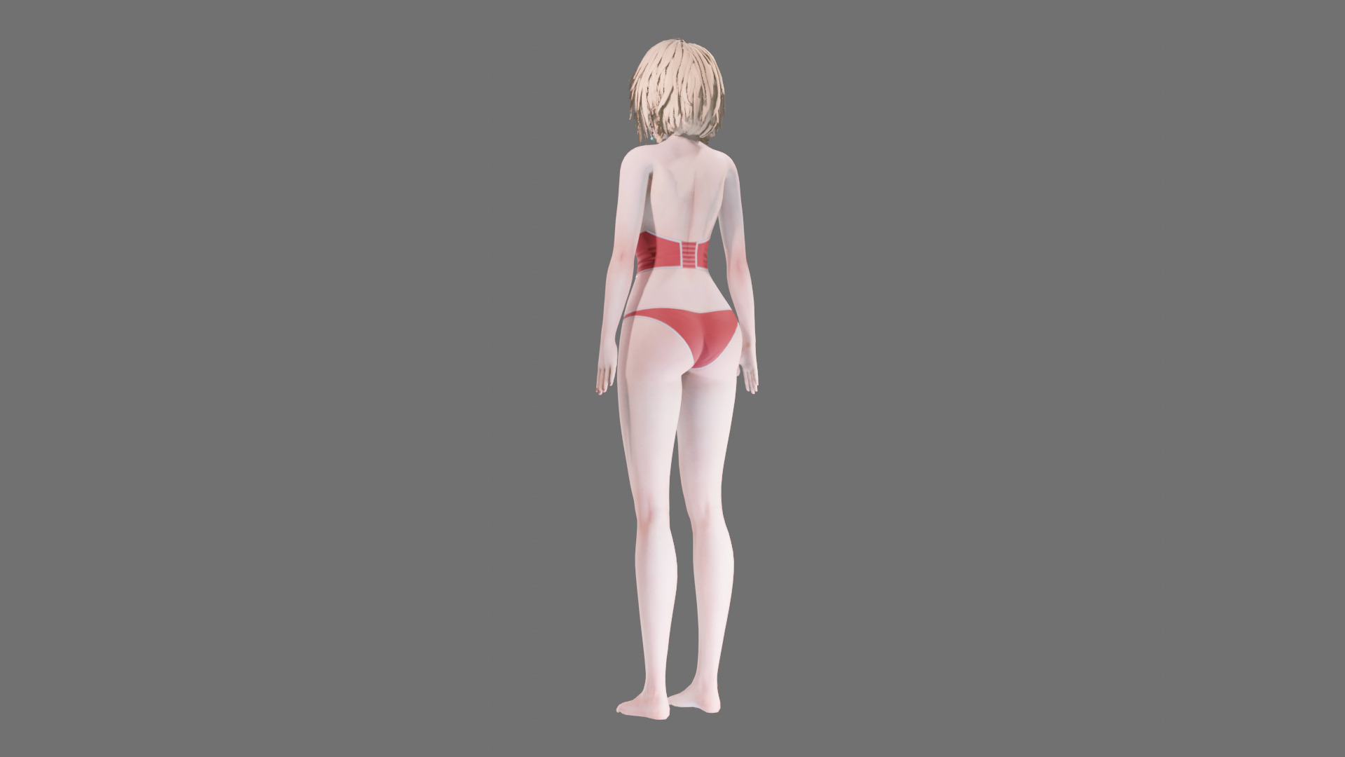 Lingerie clothes 0007 - Rig -Unreal - Unity - Blender - Animated Low-poly 3D model_25