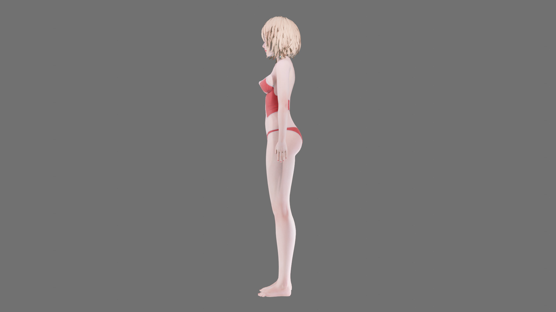 Lingerie clothes 0007 - Rig -Unreal - Unity - Blender - Animated Low-poly 3D model_20