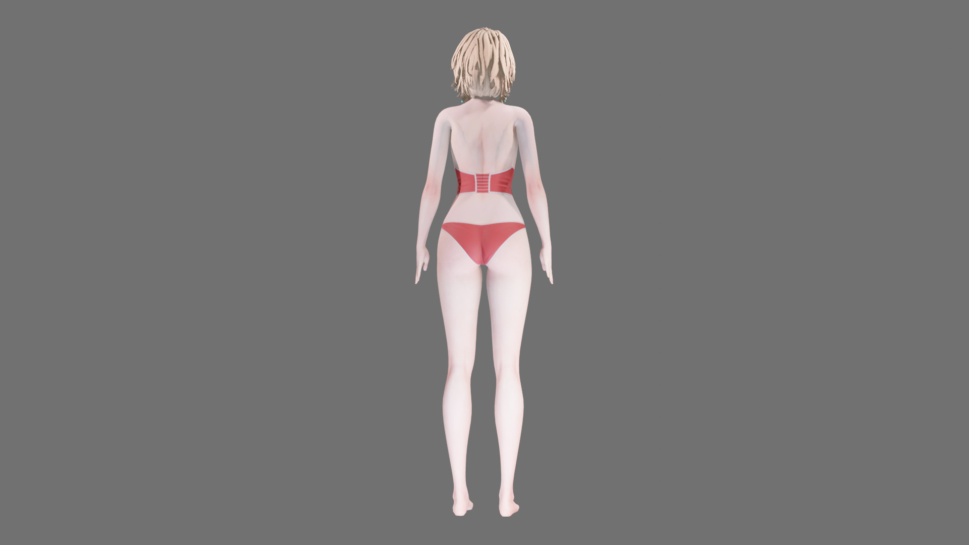 Lingerie clothes 0007 - Rig -Unreal - Unity - Blender - Animated Low-poly 3D model_29