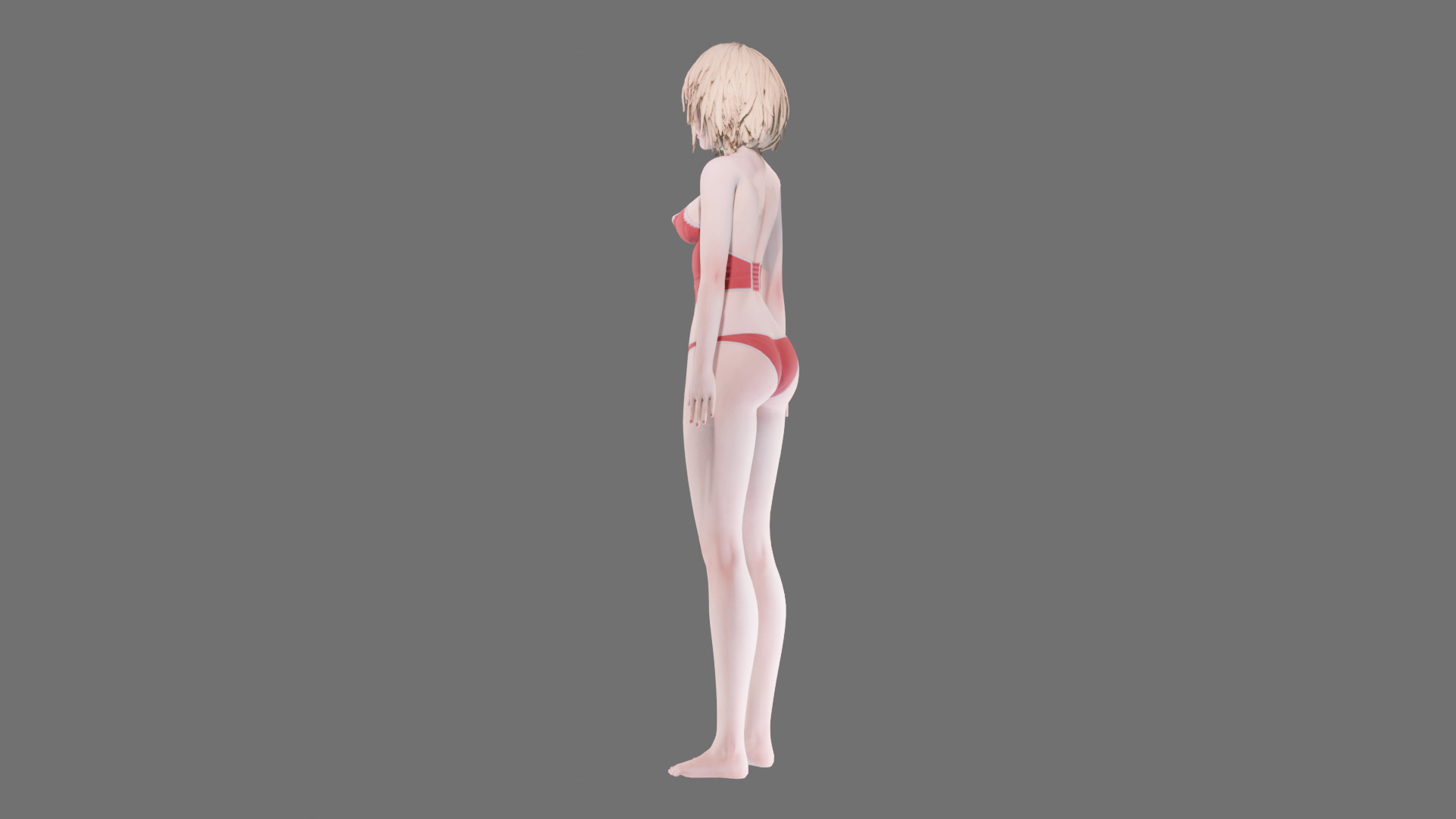 Lingerie clothes 0007 - Rig -Unreal - Unity - Blender - Animated Low-poly 3D model_22