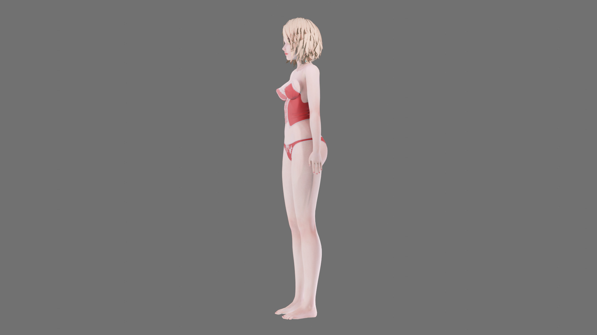 Lingerie clothes 0007 - Rig -Unreal - Unity - Blender - Animated Low-poly 3D model_18