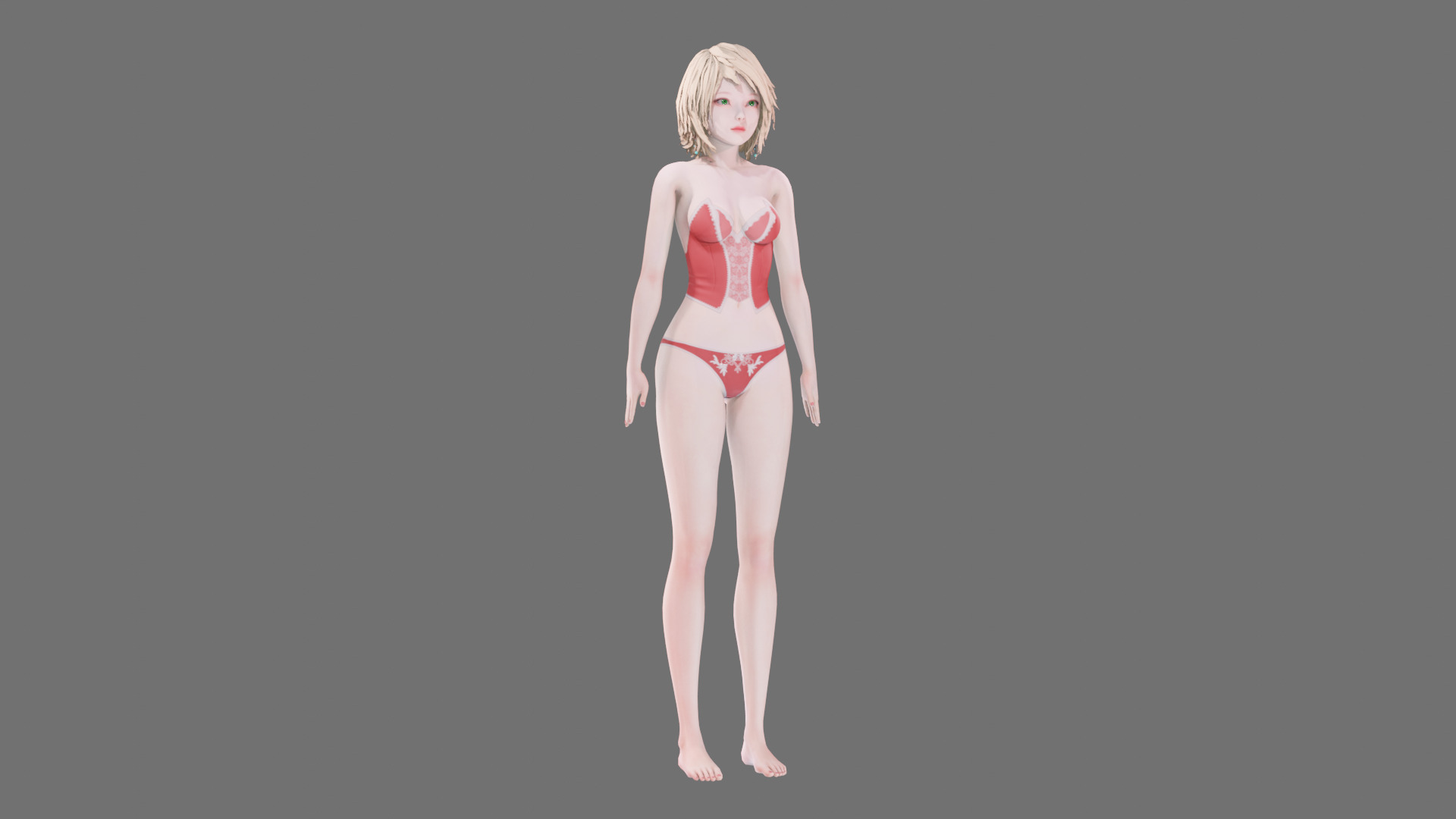 Lingerie clothes 0007 - Rig -Unreal - Unity - Blender - Animated Low-poly 3D model_44