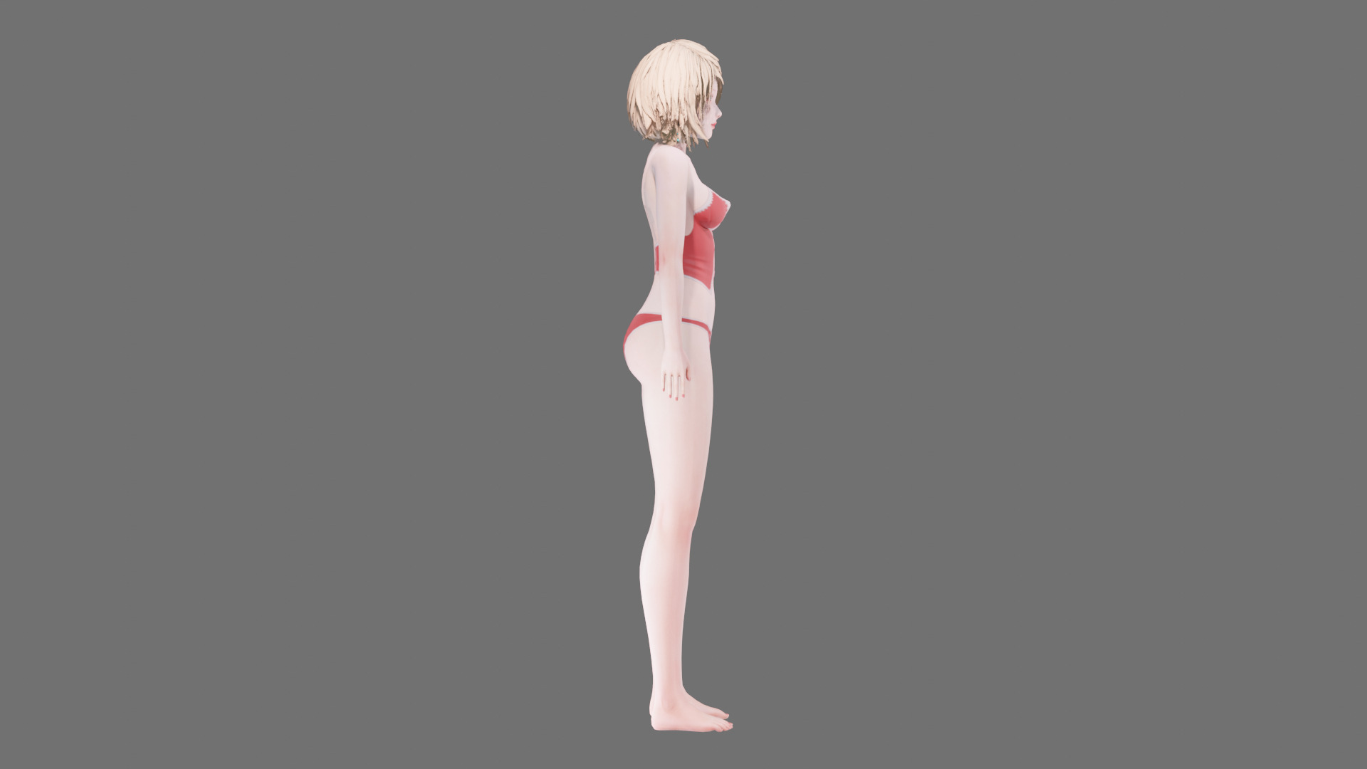 Lingerie clothes 0007 - Rig -Unreal - Unity - Blender - Animated Low-poly 3D model_37