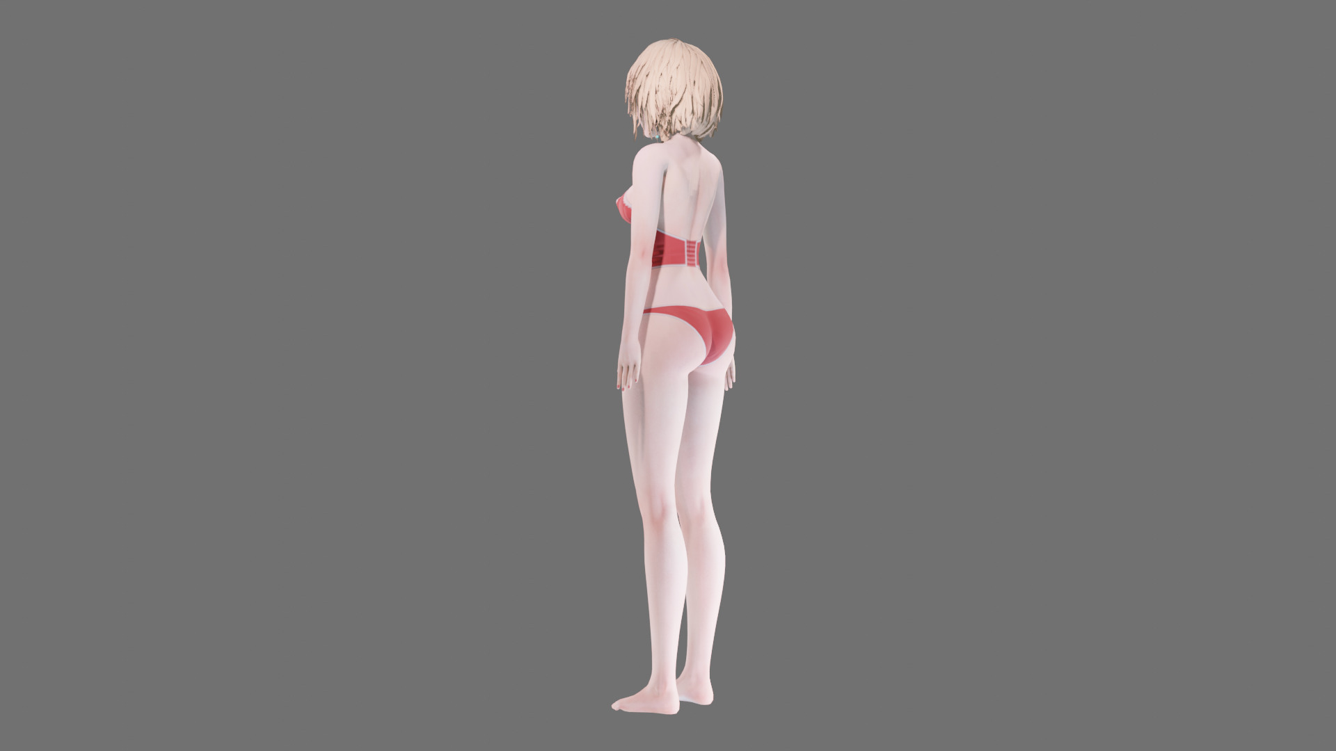 Lingerie clothes 0007 - Rig -Unreal - Unity - Blender - Animated Low-poly 3D model_23